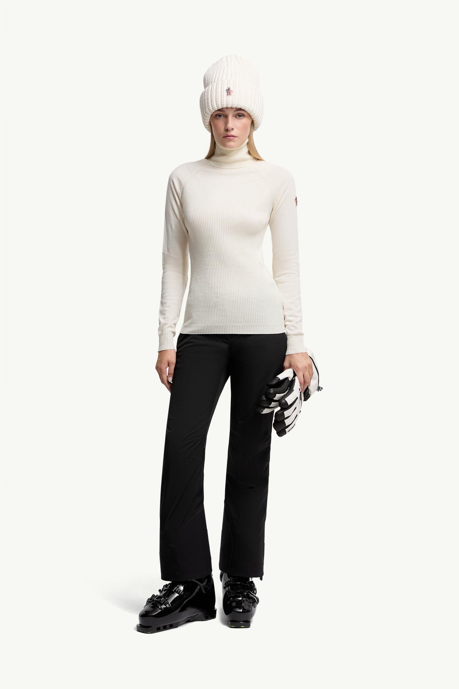 Moncler Wool Blend Turtleneck Sweater White White
