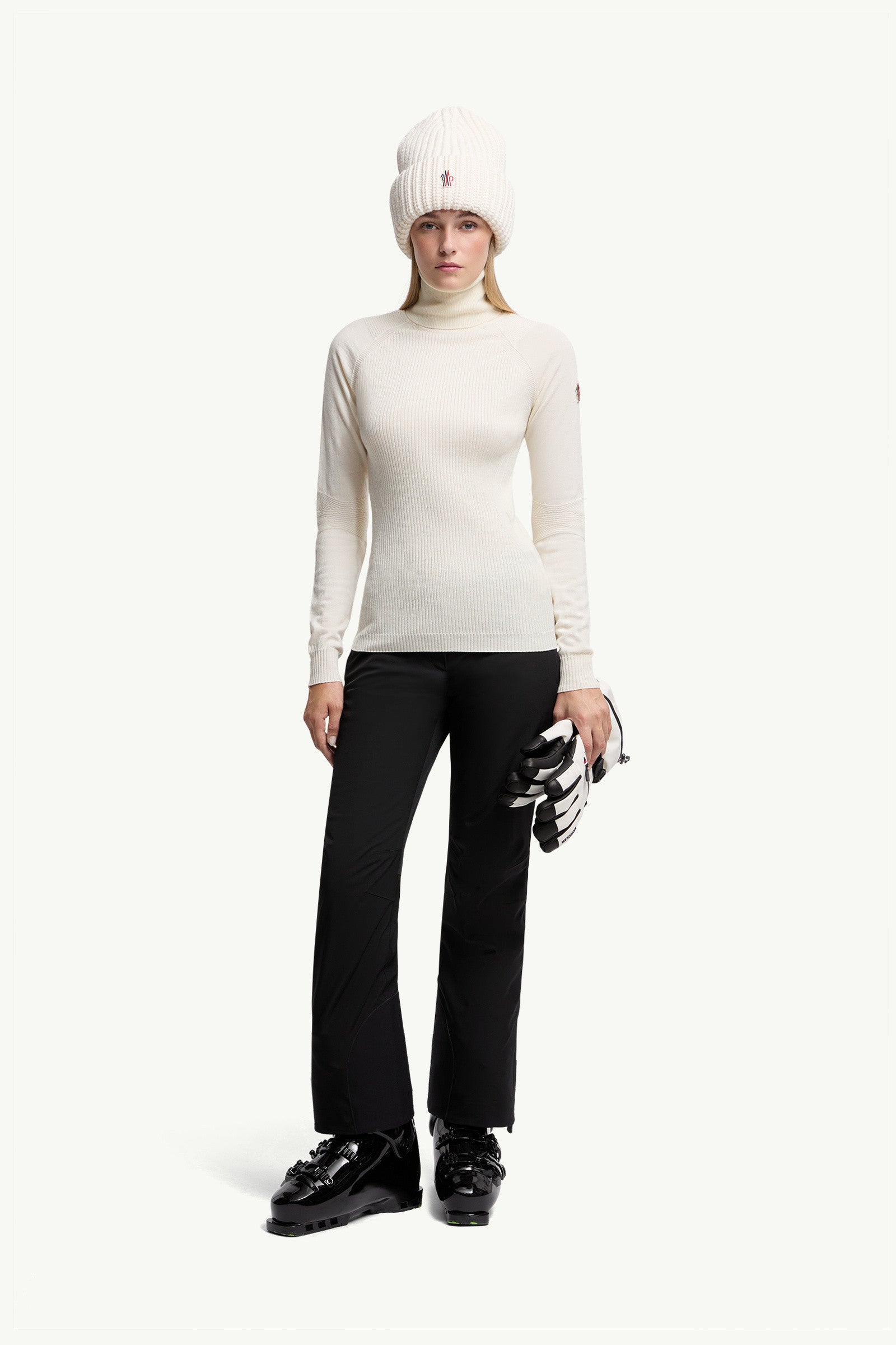Moncler Wool Blend Turtleneck Sweater White White