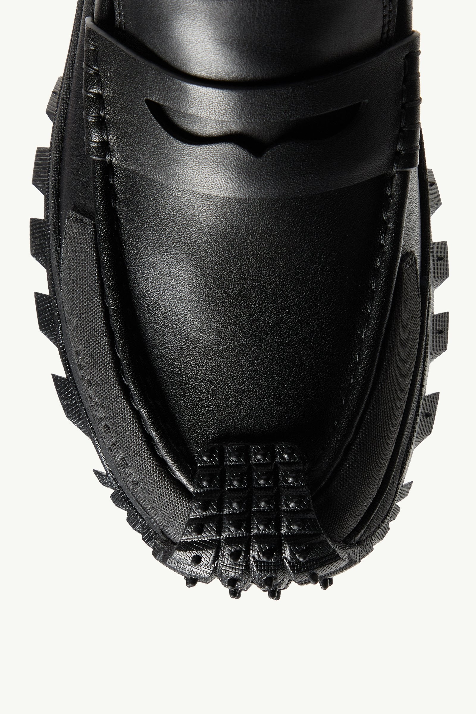 Moncler Trailgrip Leather Loafers Black