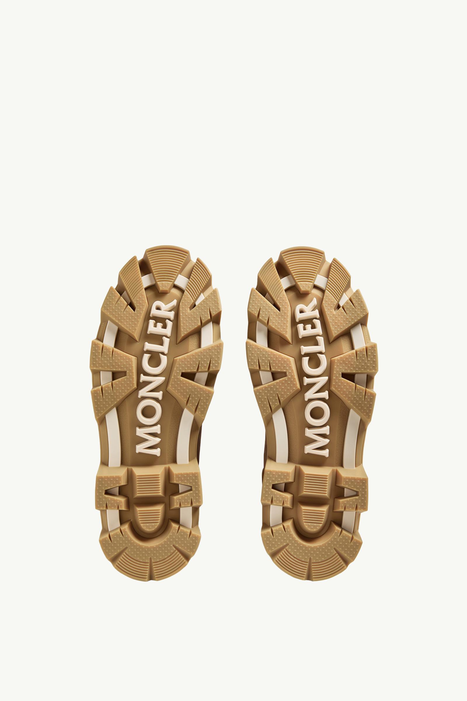 Moncler Peak City Nubuck & Suede Lace-Up Boots Khaki