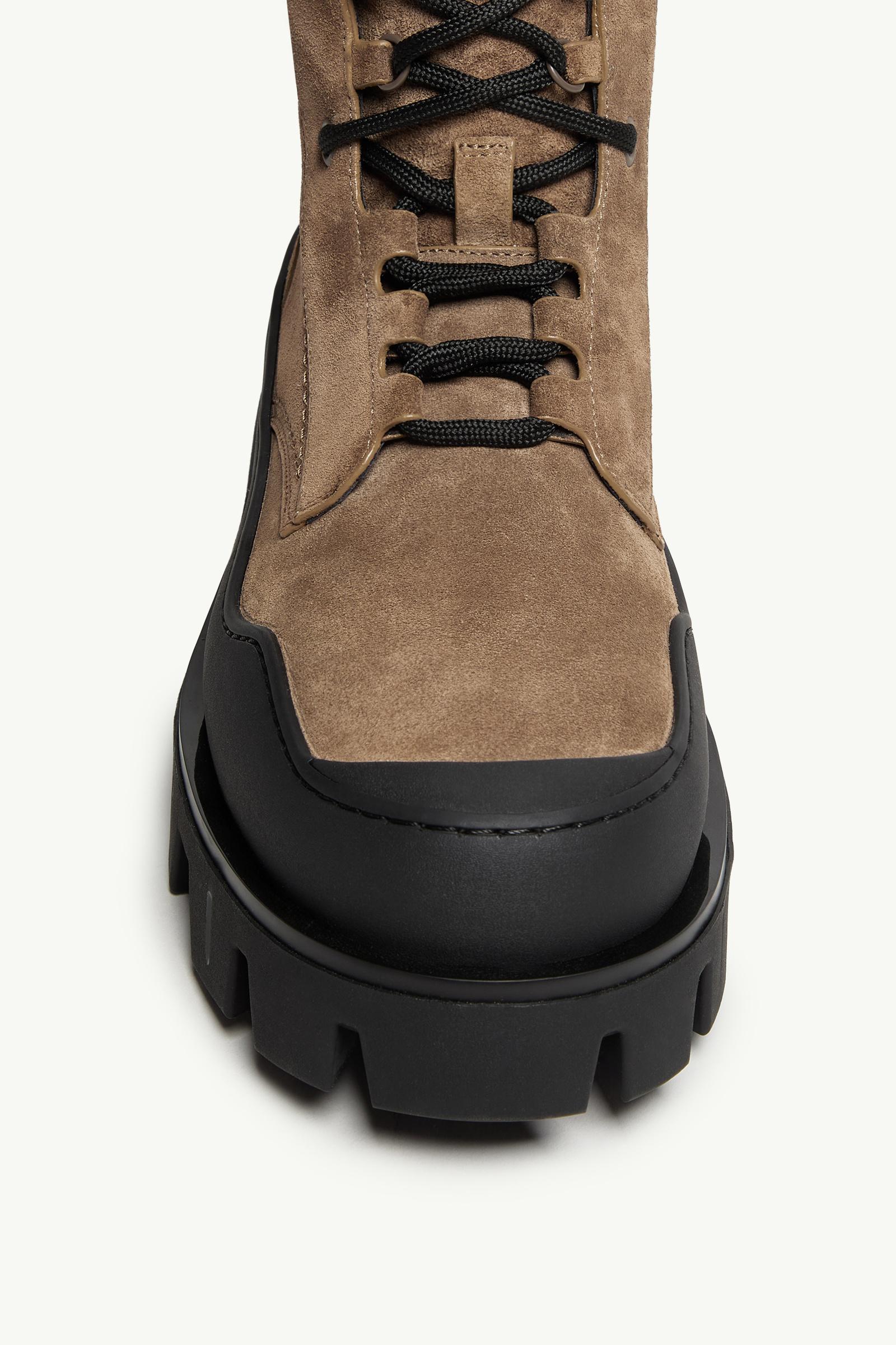 Moncler Peak Path Suede Lace-Up Boots Dark Brown