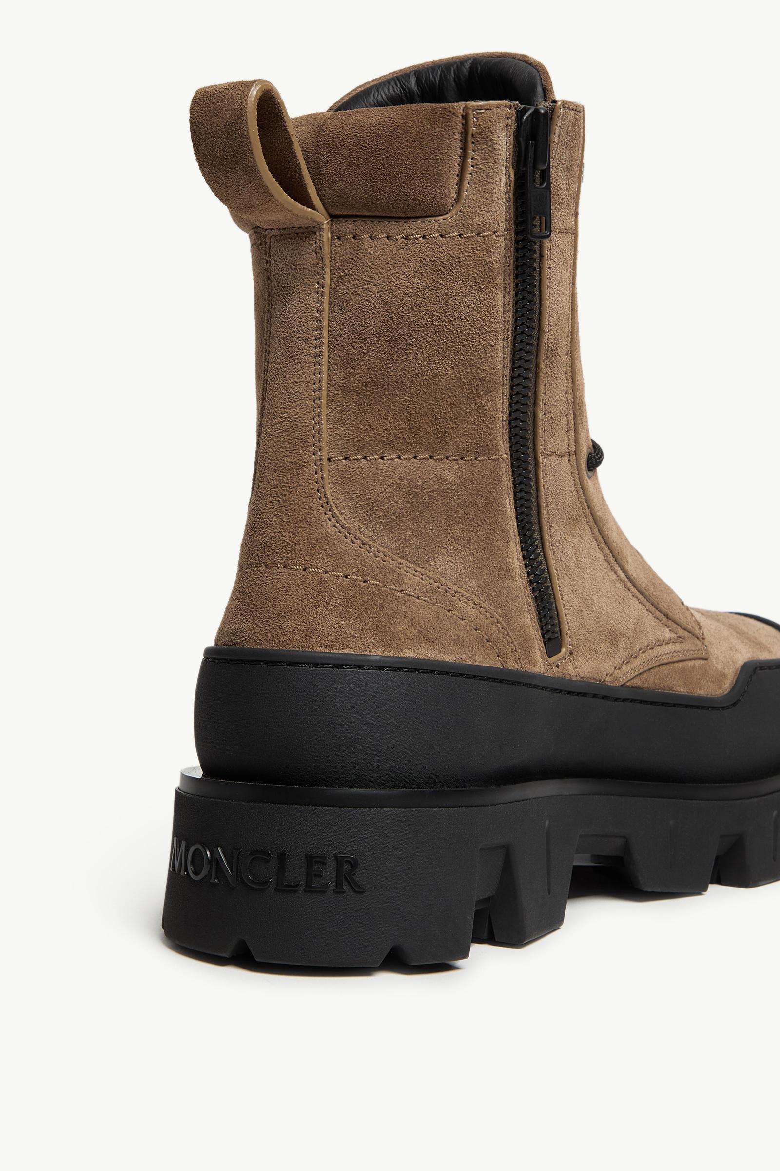 Moncler Peak Path Suede Lace-Up Boots Dark Brown