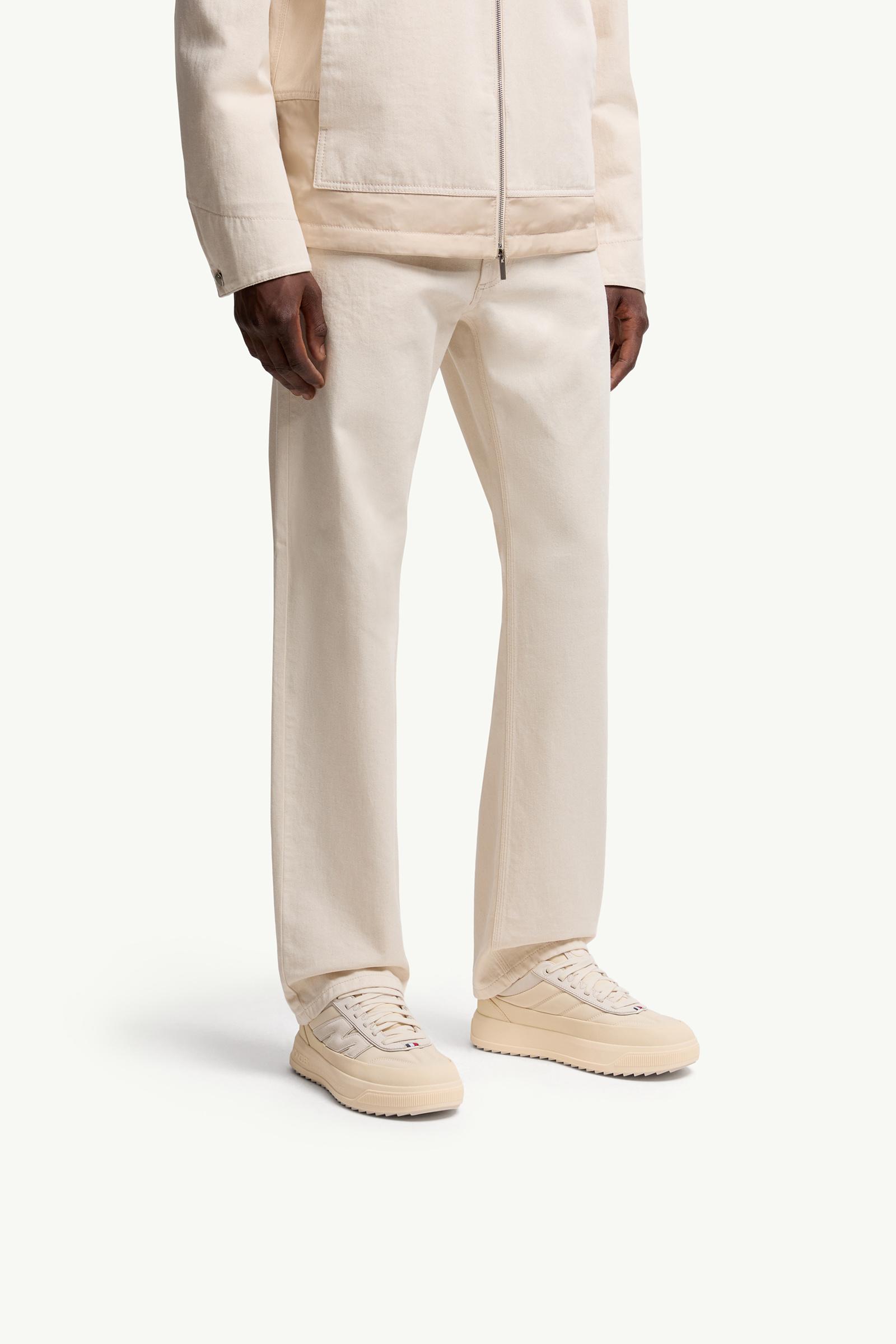 Moncler Moncler Altive Nubuck & Suede Sneakers Light Beige