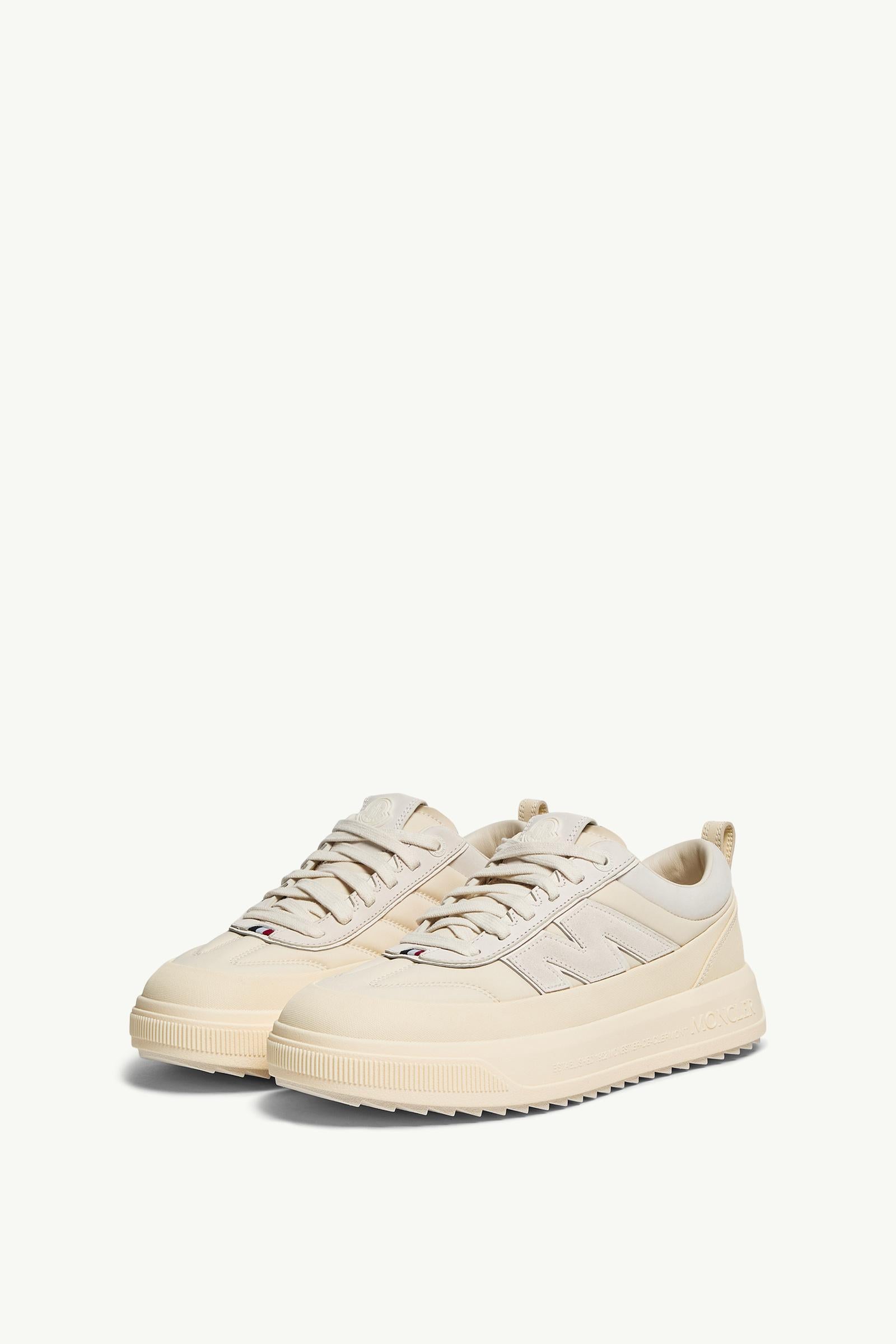 Moncler Moncler Altive Nubuck & Suede Sneakers Light Beige