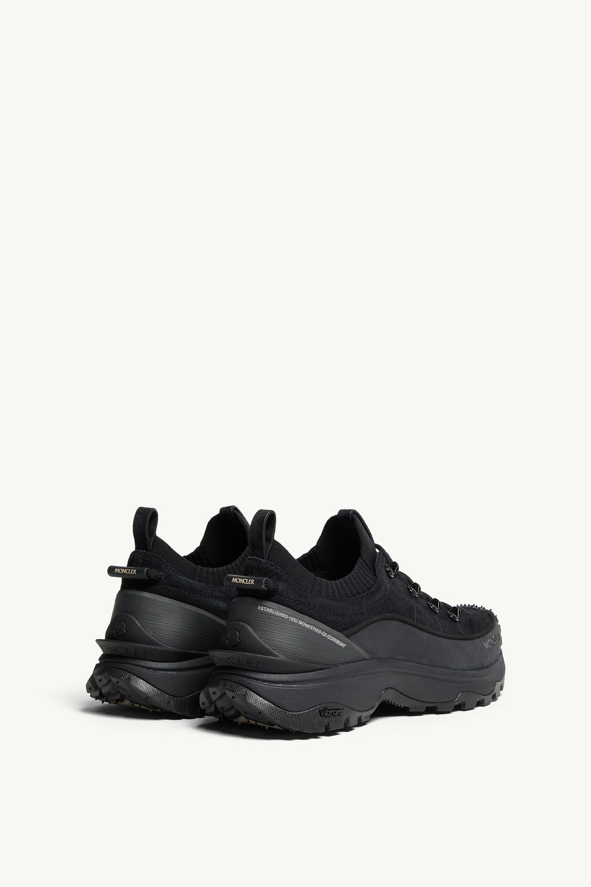Moncler Trailgrip Lite3 Nubuck & Suede Sneakers Black