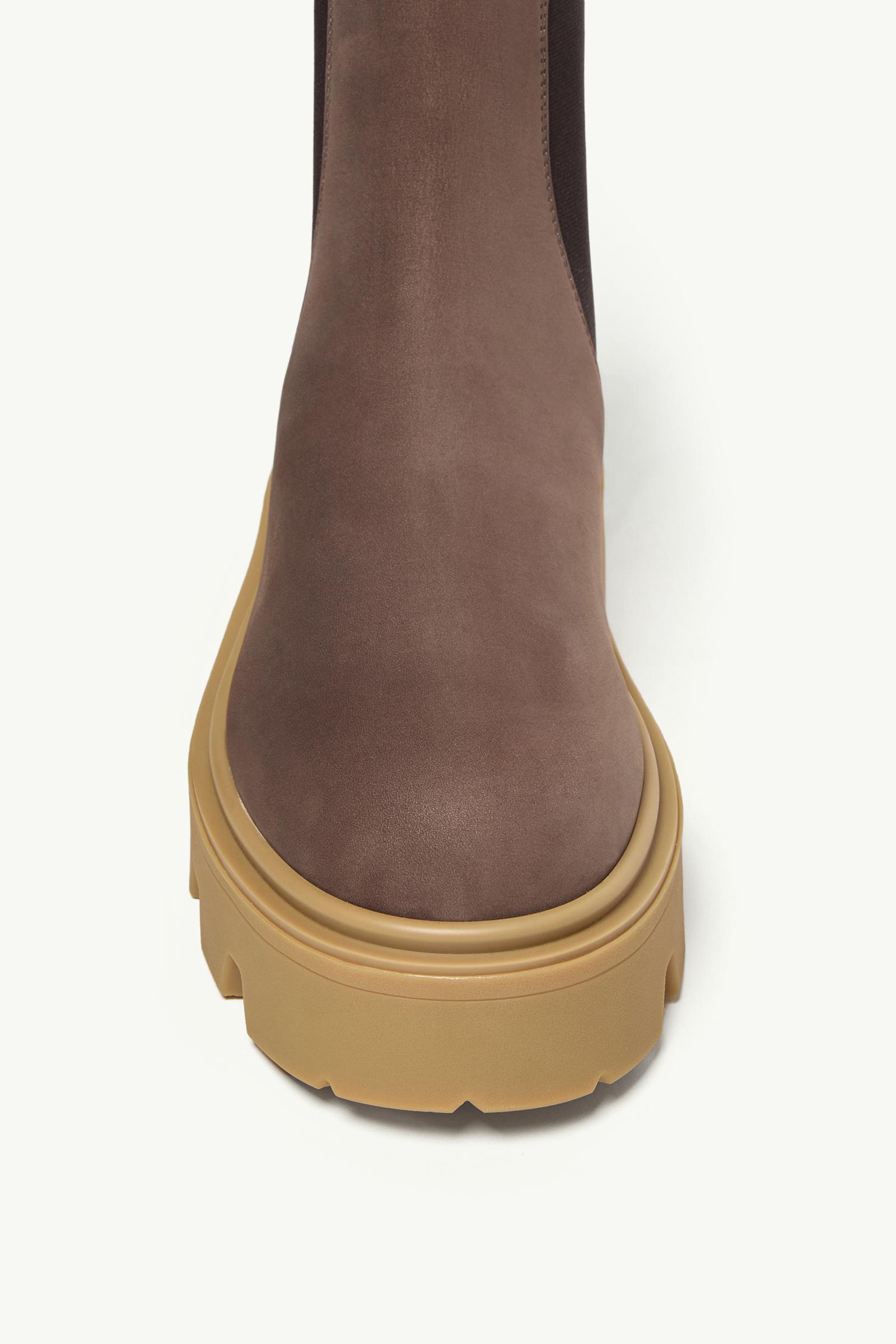 Moncler Aurea Nubuck Chelsea Boots Brown