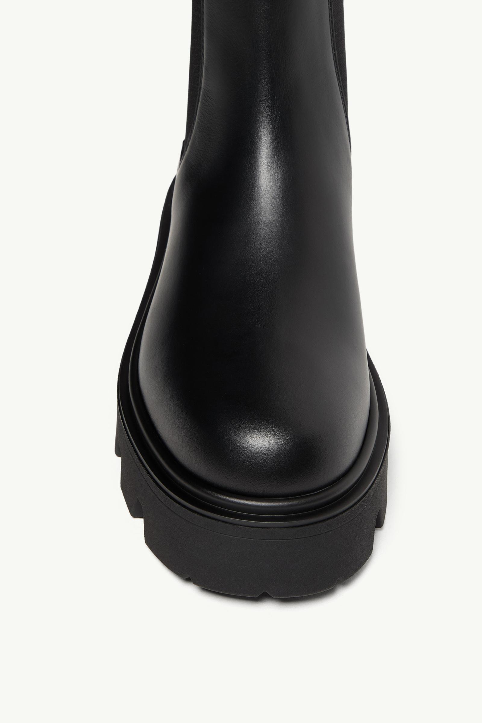 Moncler Aurea Leather Chelsea Boots Black