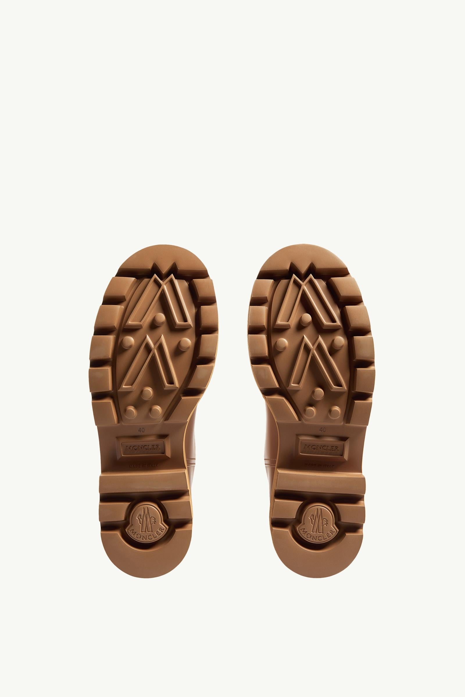 Moncler Kickstream High Rain Boots Light Brown