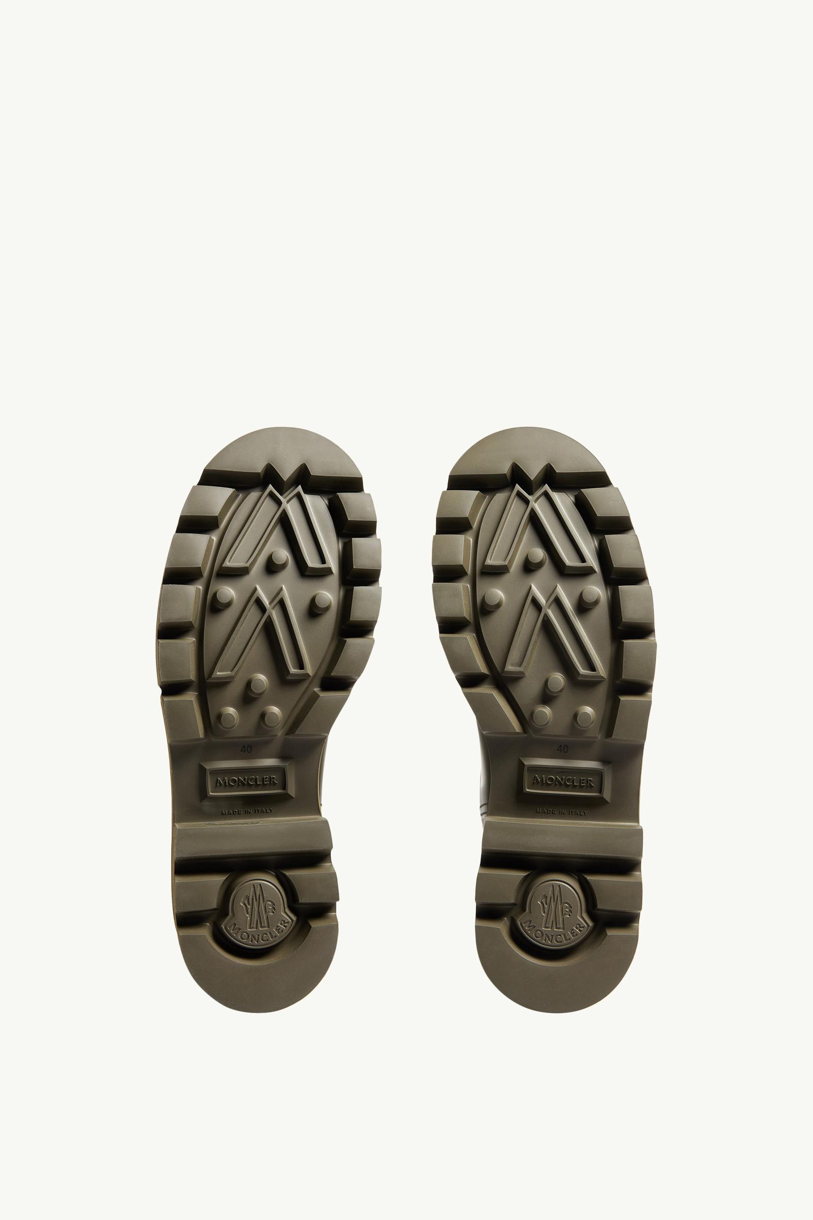 Moncler Kickstream High Rain Boots Olive Green