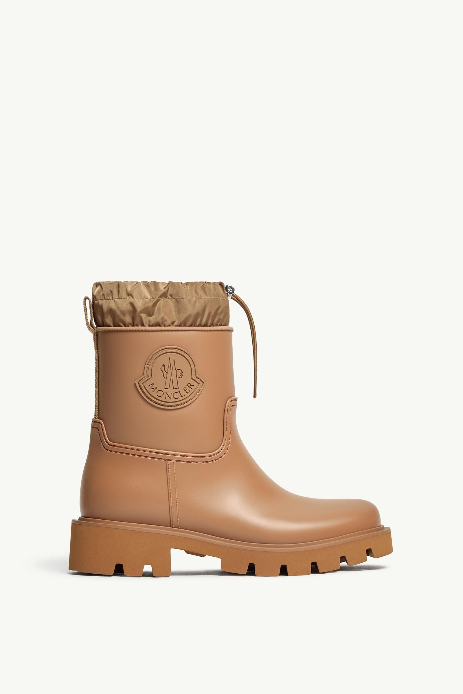 Moncler Kickstream Rain Boots Light Brown