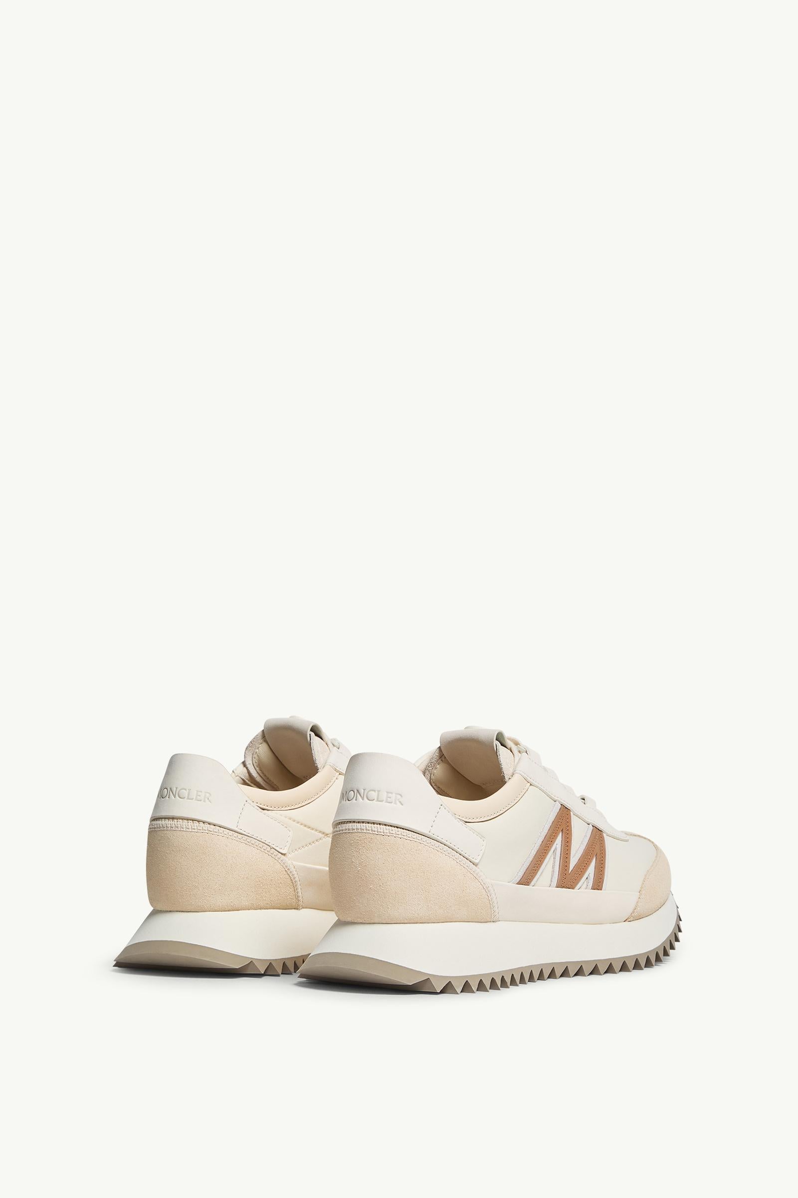 Moncler Pacey2 Suede & Nubuck Sneakers Light Beige