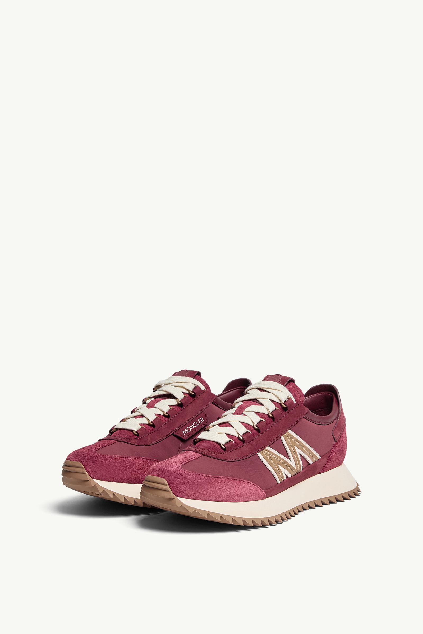 Moncler Pacey2 Suede & Nubuck Sneakers Burgundy