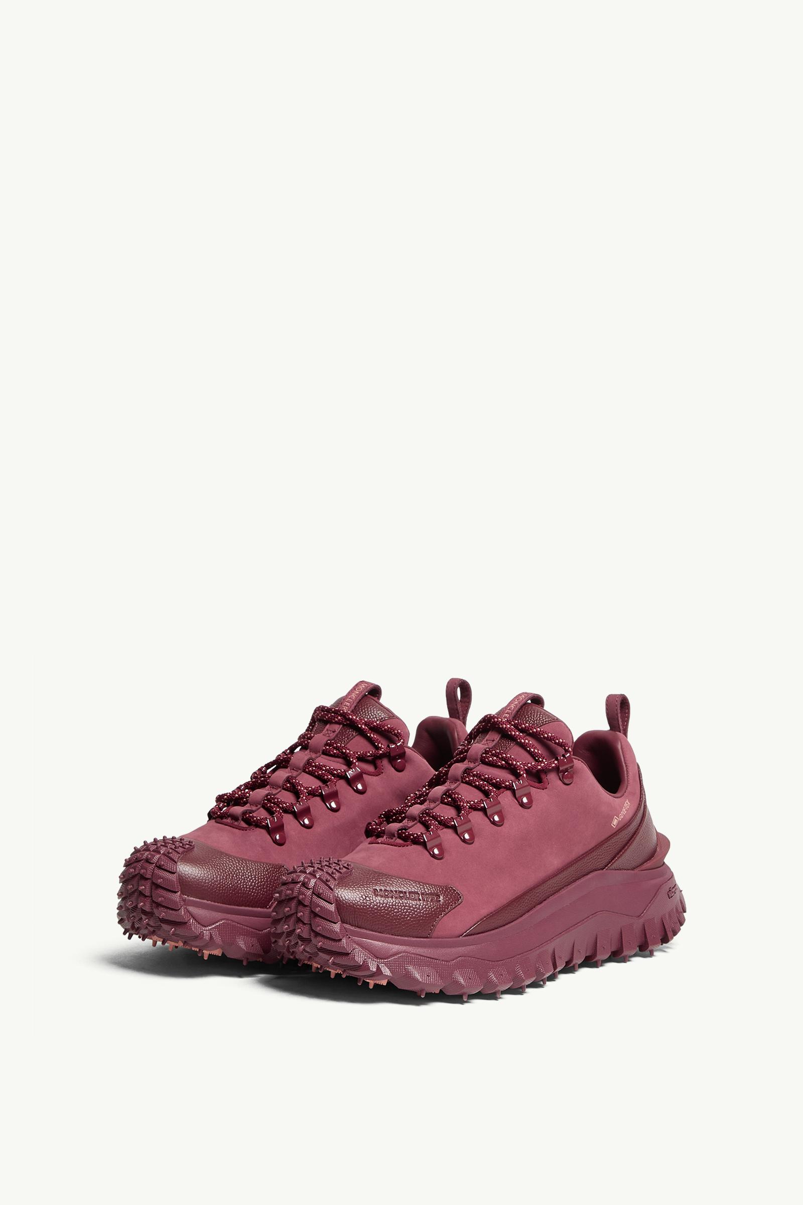Moncler Trailgrip APEX2GTX Suede & Leather Sneakers Burgundy
