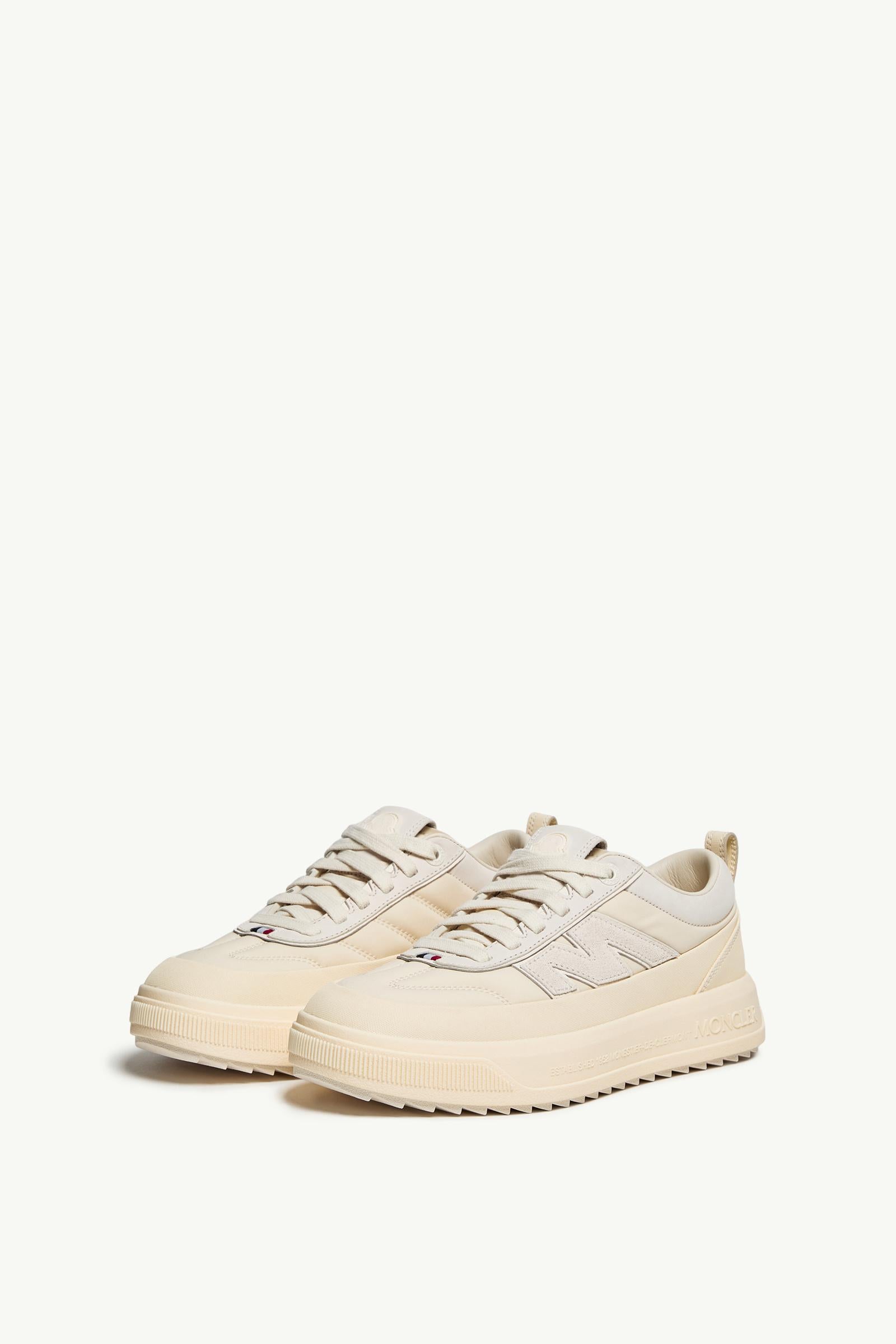 Moncler Moncler Altive Nubuck & Suede Sneakers Light Beige