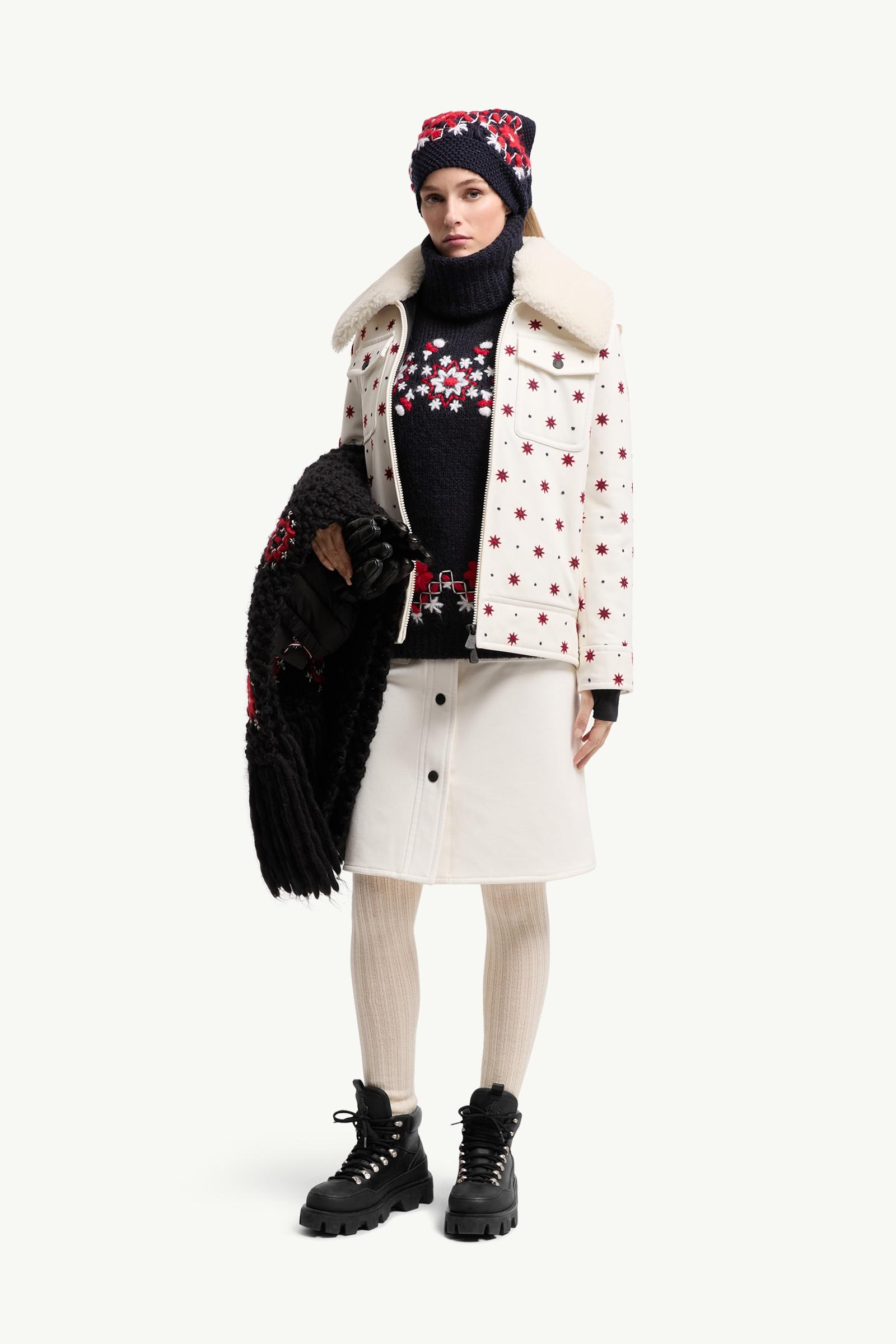 Moncler Technical Twill Knee-Length Skirt White White