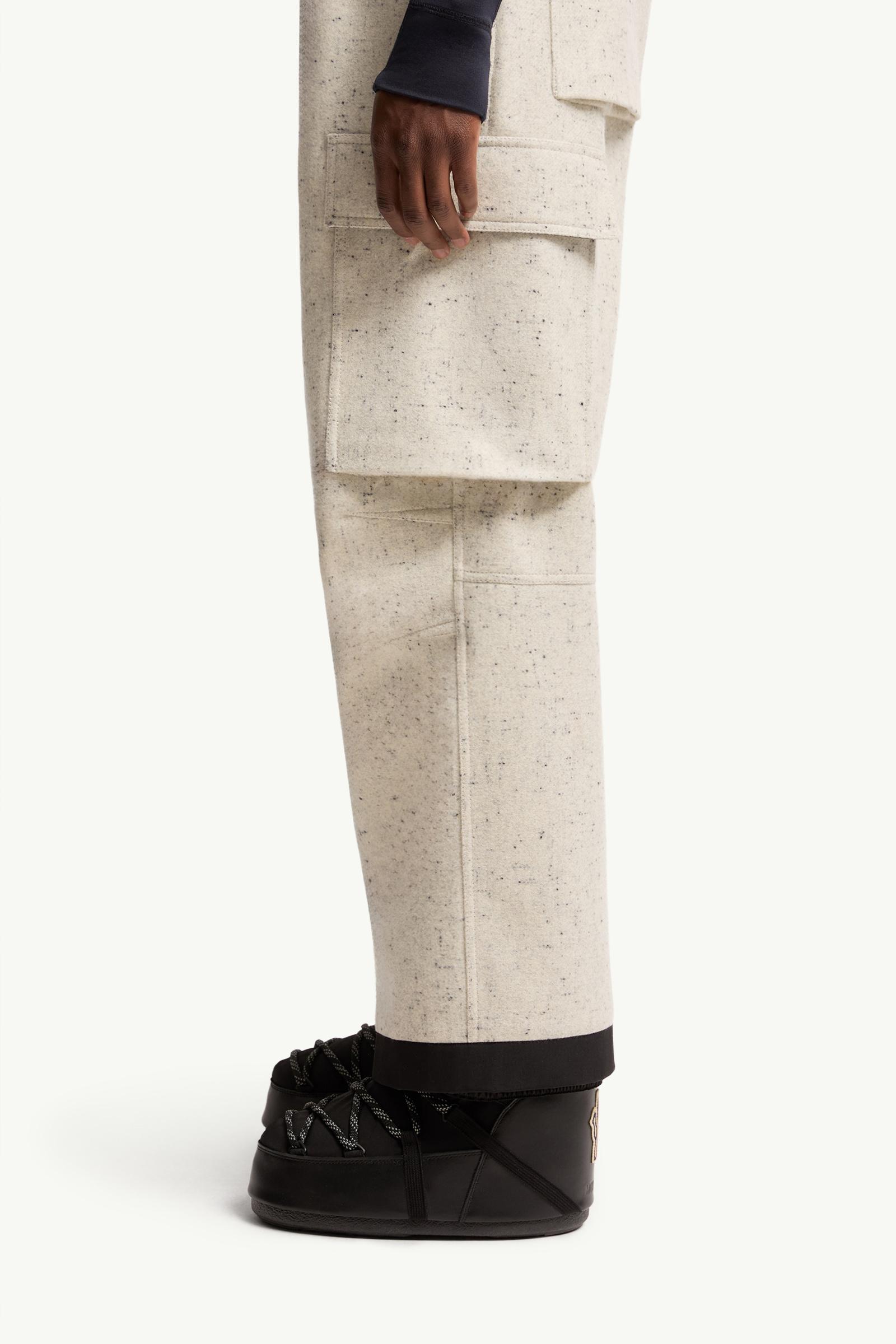 Moncler Technical Wool Padded Ski Bib White White