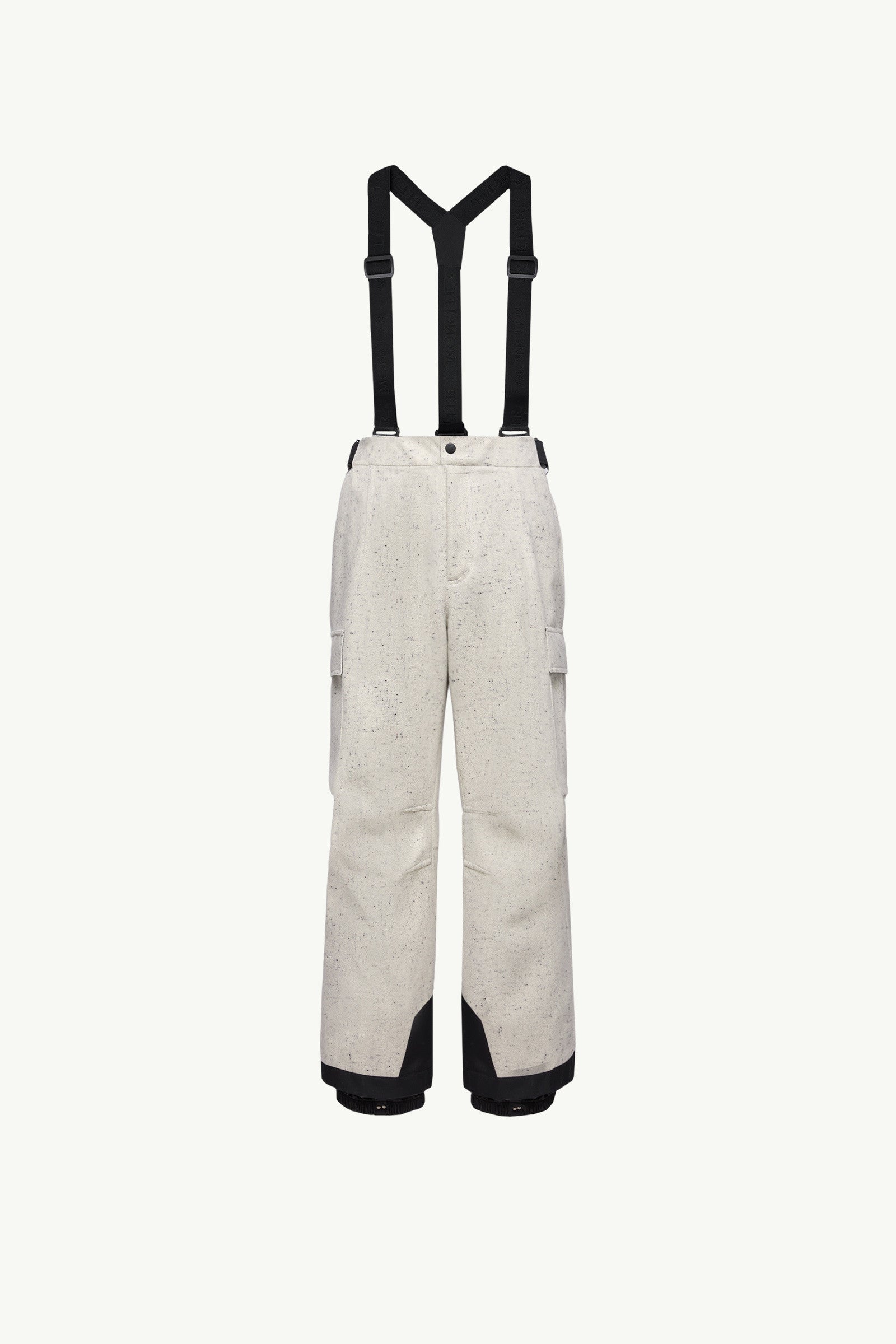 Moncler Technical Wool Padded Ski Bib White White