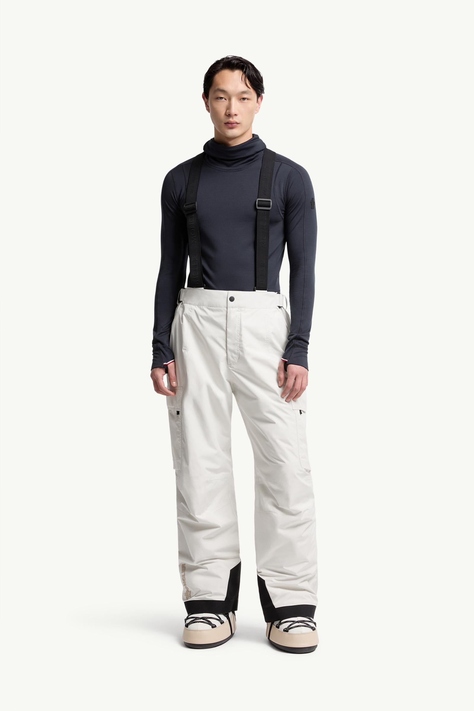 Moncler Gore-Tex Laminate Padded Ski Bib White White
