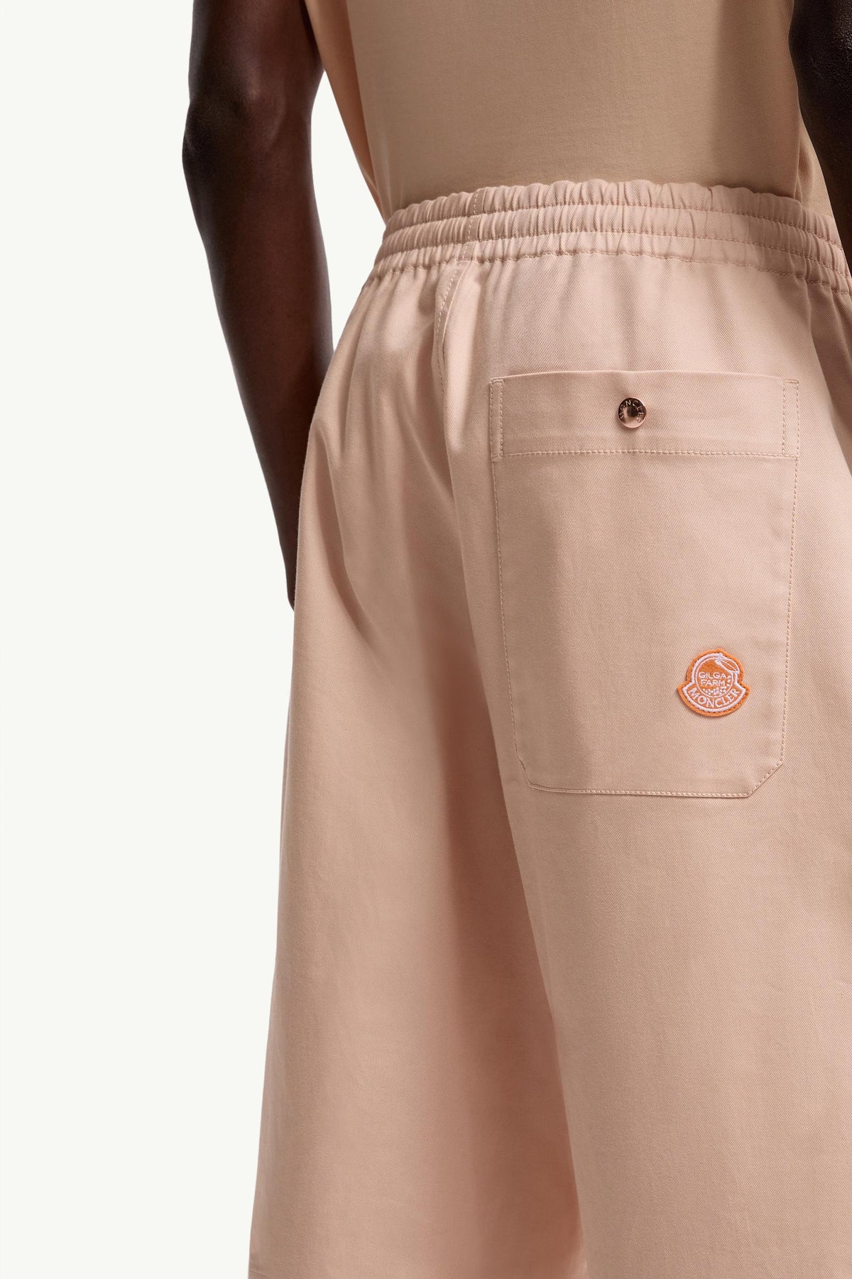 Moncler Moncler X Gilga Farm By Donald Glover Cotton Gabardine Pants Peach Pink Peach Pink