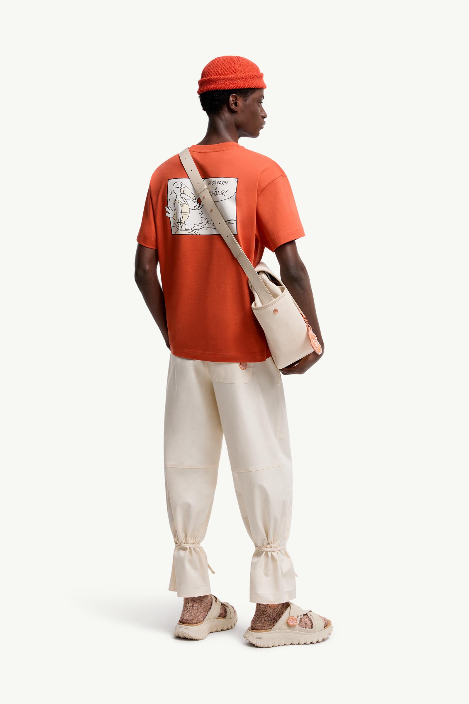 Moncler Moncler X Gilga Farm By Donald Glover Cotton T-Shirt Orange Orange