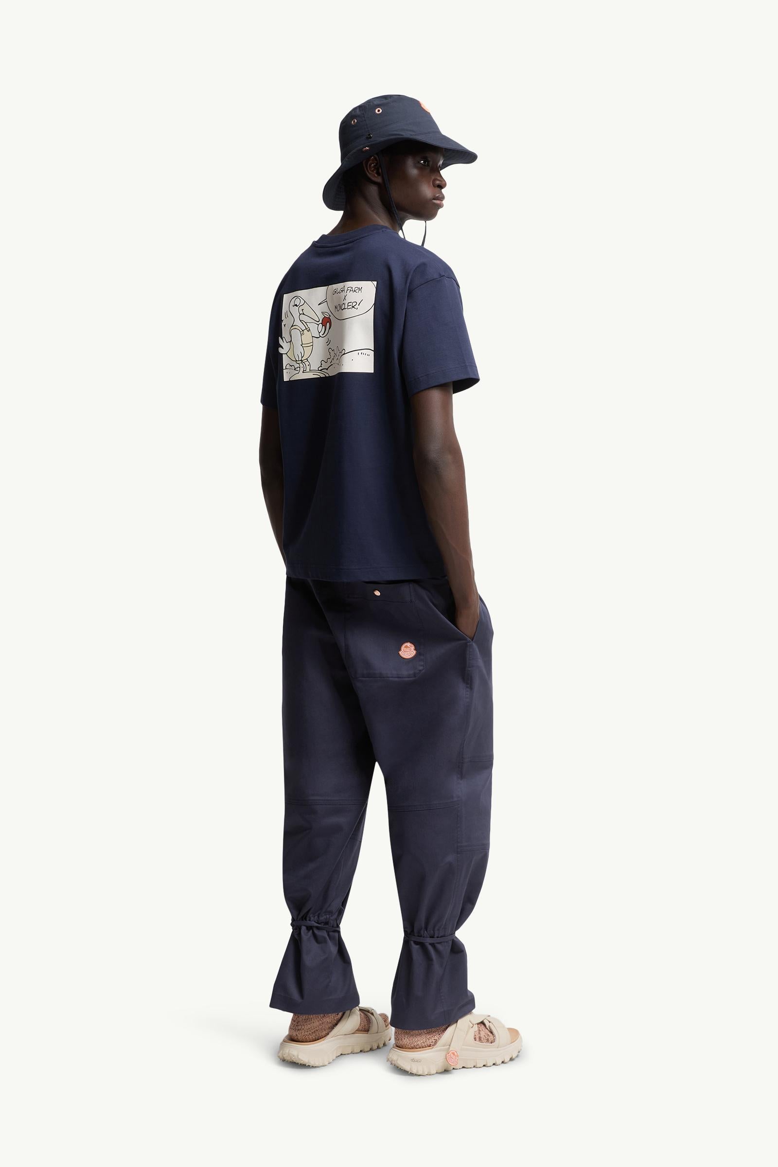 Moncler Moncler X Gilga Farm By Donald Glover Cotton T-Shirt Navy Blue Navy Blue