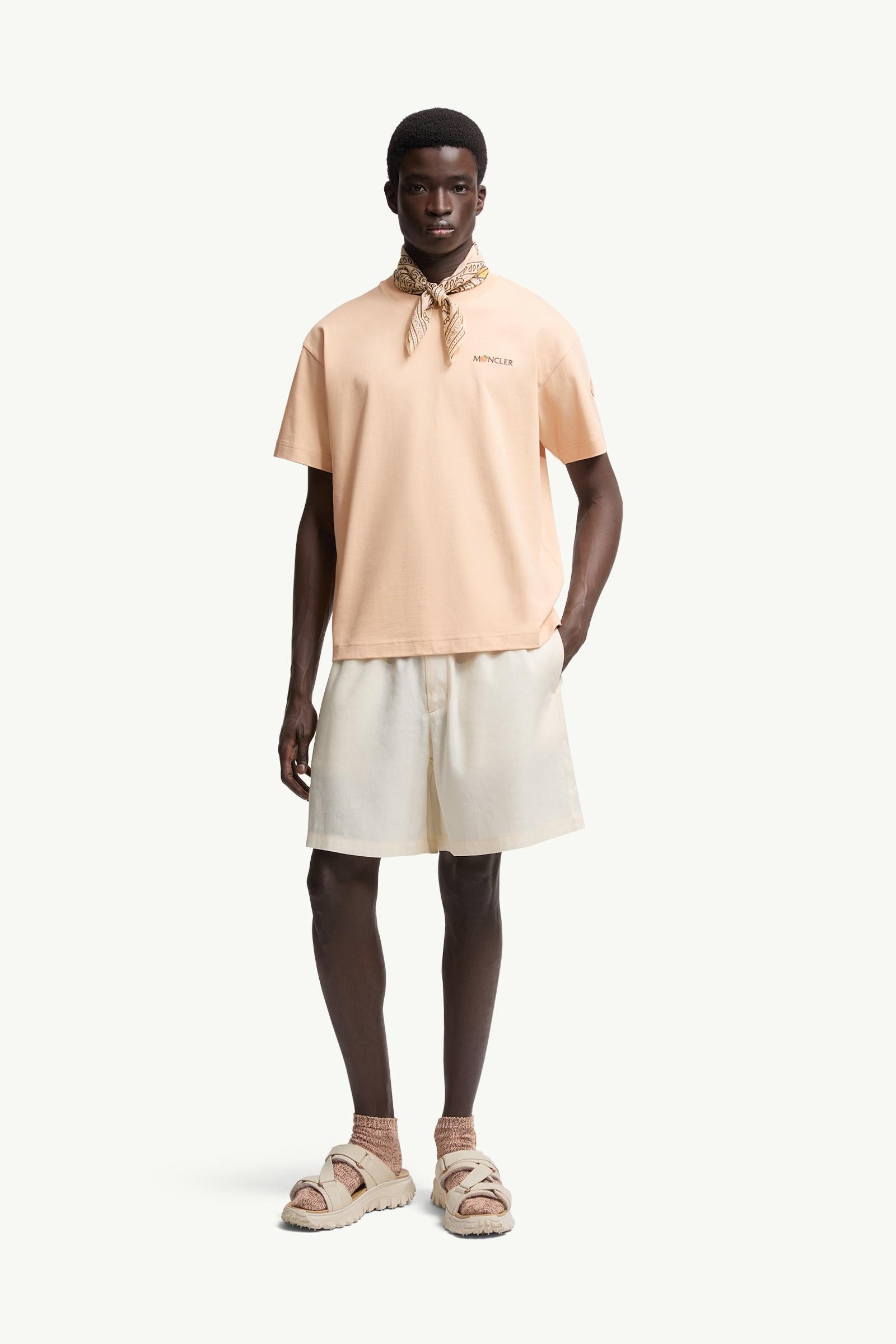 Moncler Moncler X Gilga Farm By Donald Glover Cotton T-Shirt Peach Pink Peach Pink