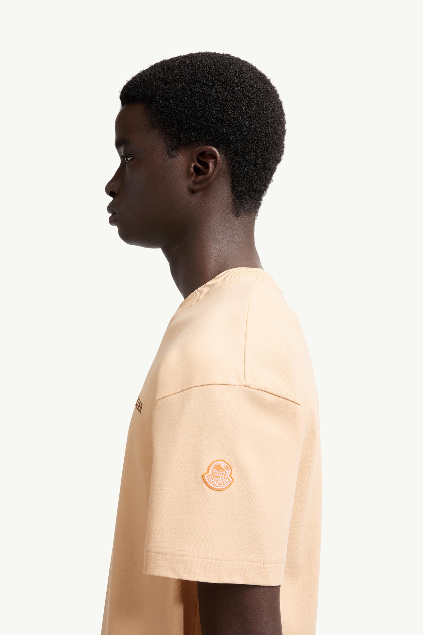 Moncler Moncler X Gilga Farm By Donald Glover Cotton T-Shirt Peach Pink Peach Pink