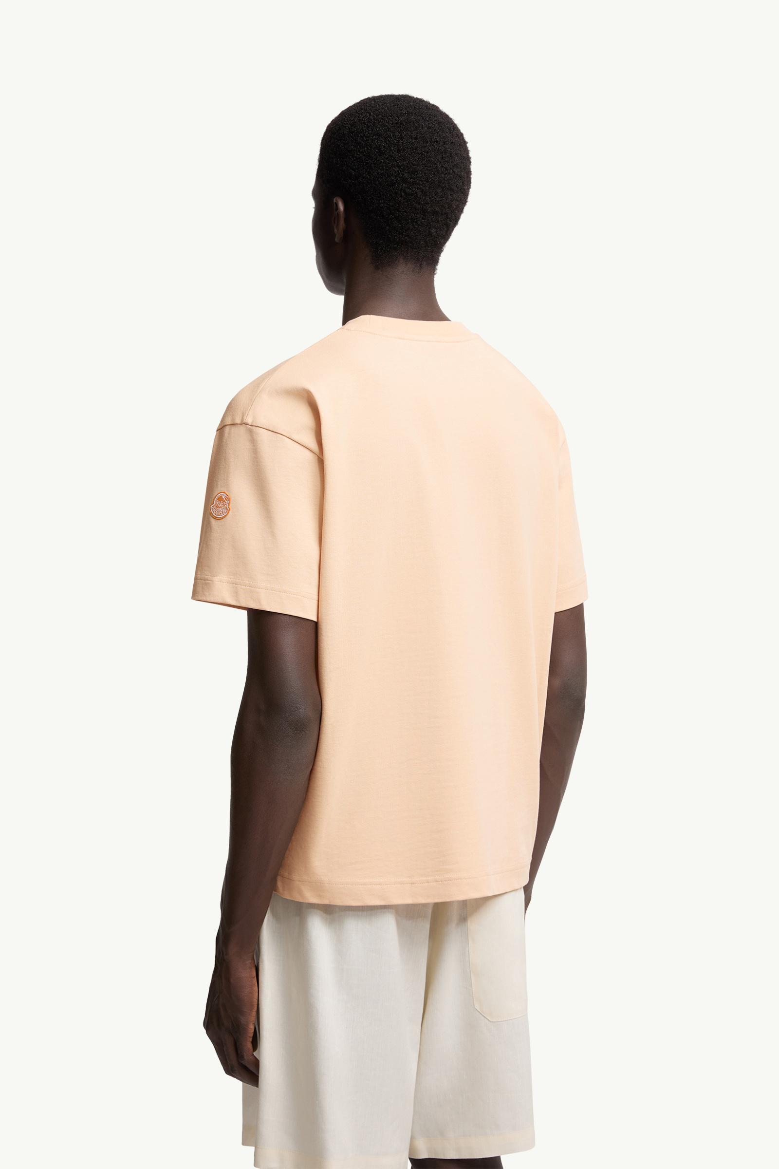 Moncler Moncler X Gilga Farm By Donald Glover Cotton T-Shirt Peach Pink Peach Pink