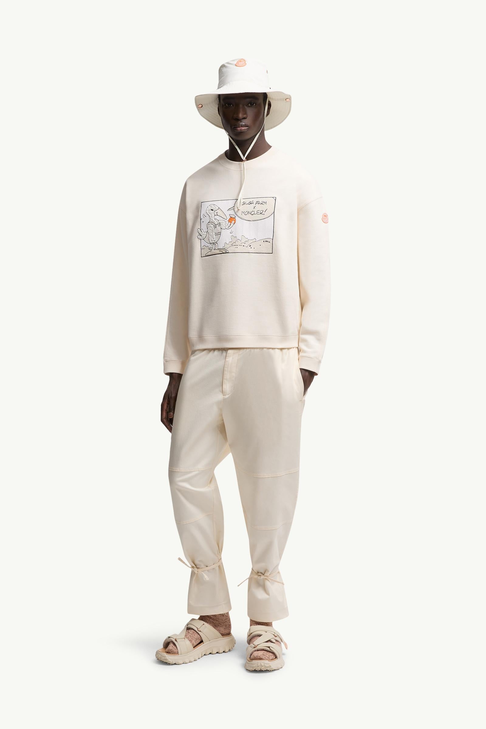 Moncler Moncler X Gilga Farm By Donald Glover Cotton Sweatshirt White Ivory White Ivory