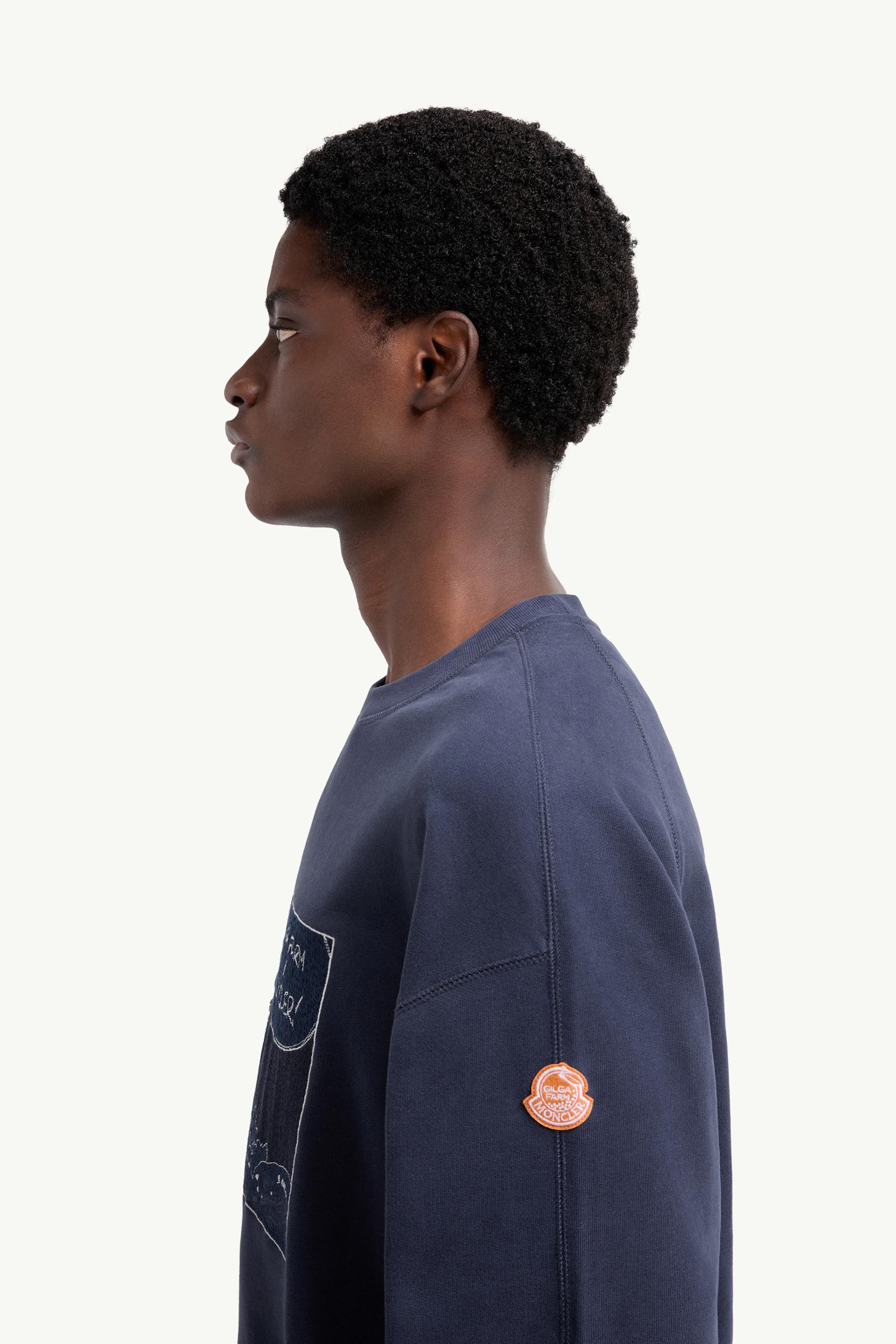 Moncler Moncler X Gilga Farm By Donald Glover Cotton Sweatshirt Navy Blue Navy Blue