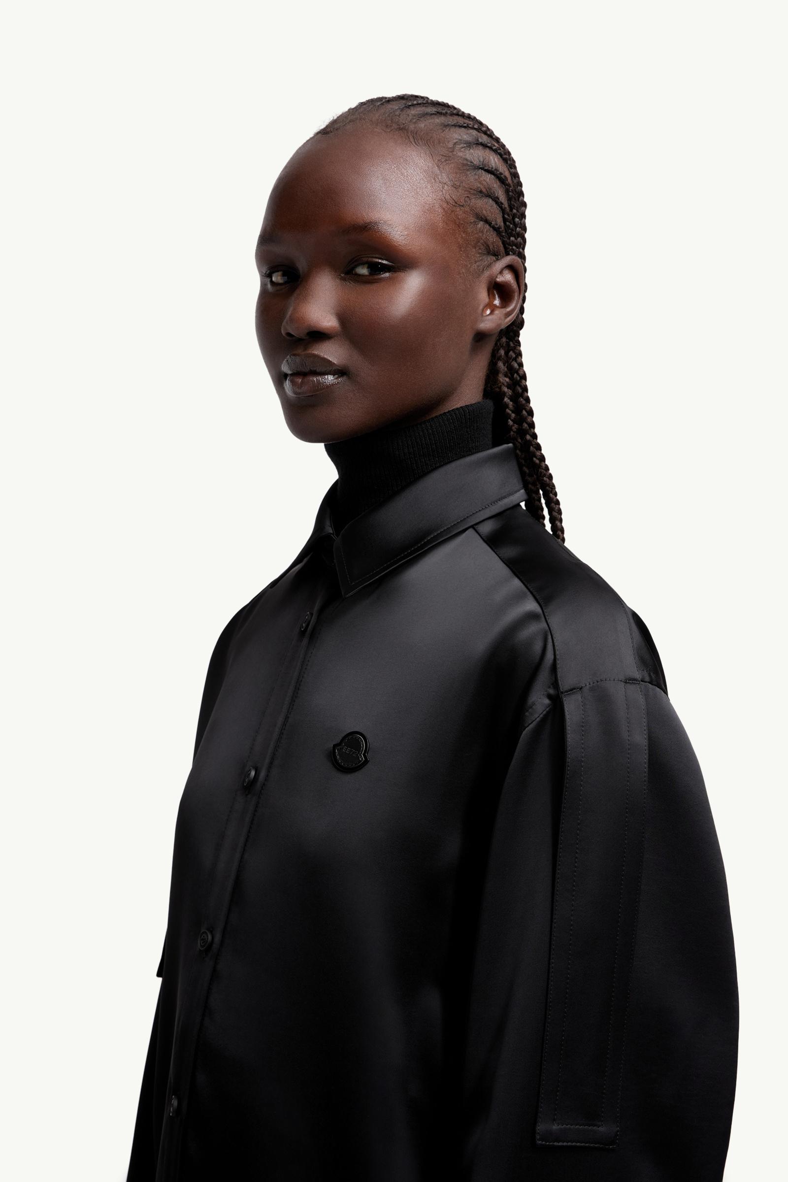 Moncler Moncler X Ee72 By Edward Enninful Satin Shirt Black Black