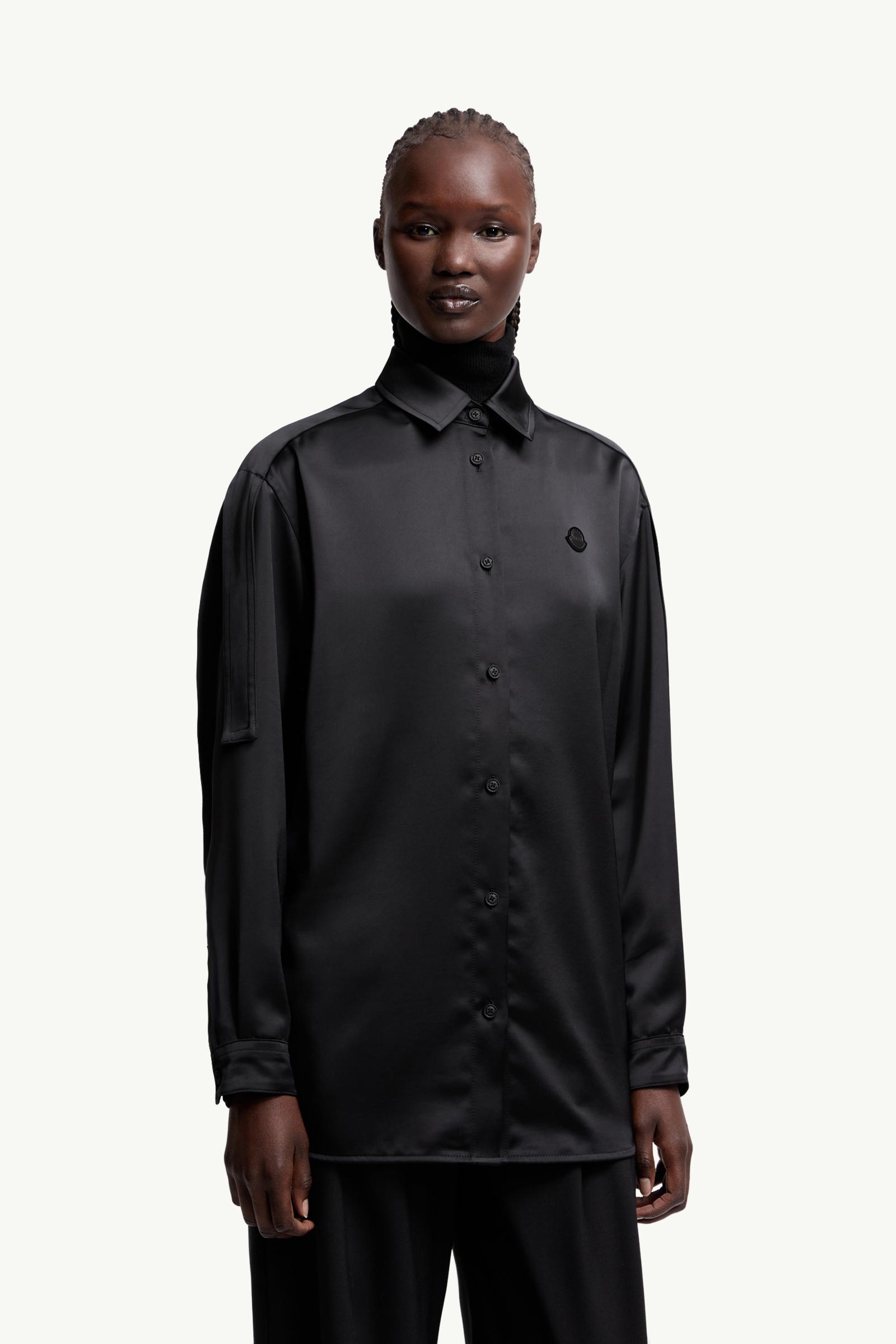Moncler Moncler X Ee72 By Edward Enninful Satin Shirt Black Black