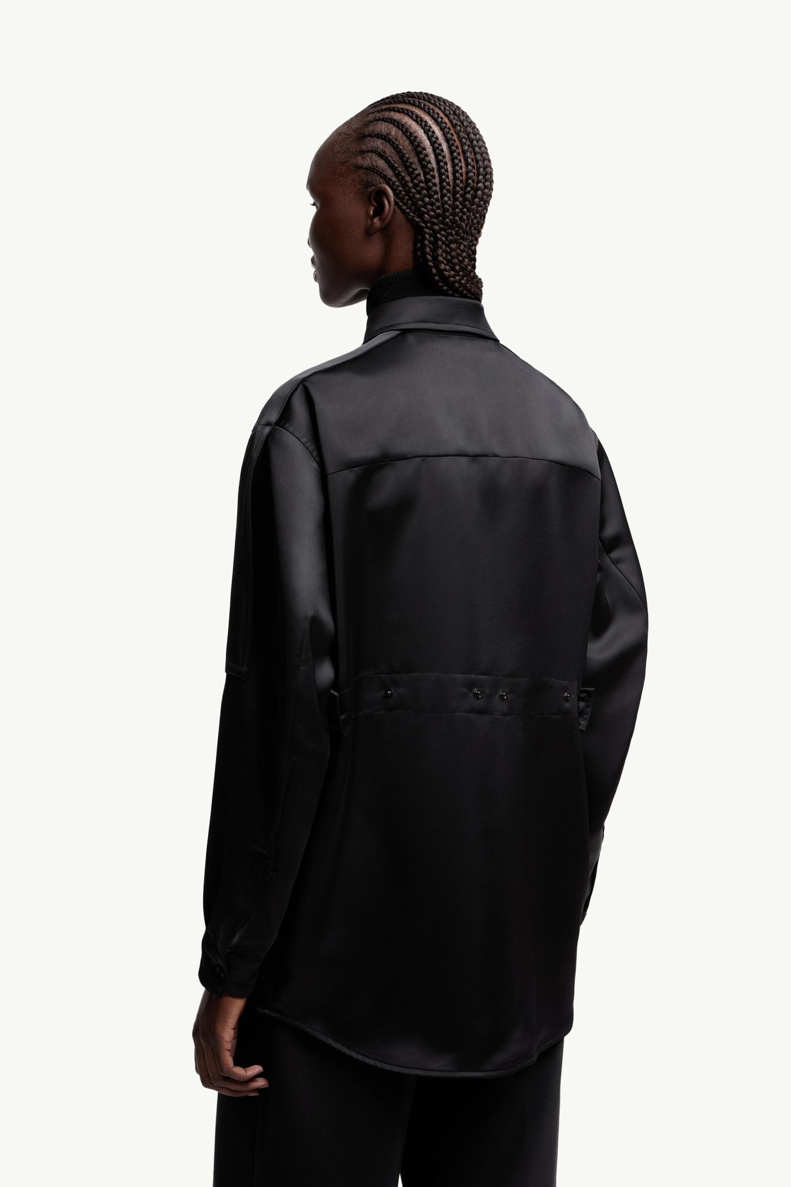 Moncler Moncler X Ee72 By Edward Enninful Satin Shirt Black Black