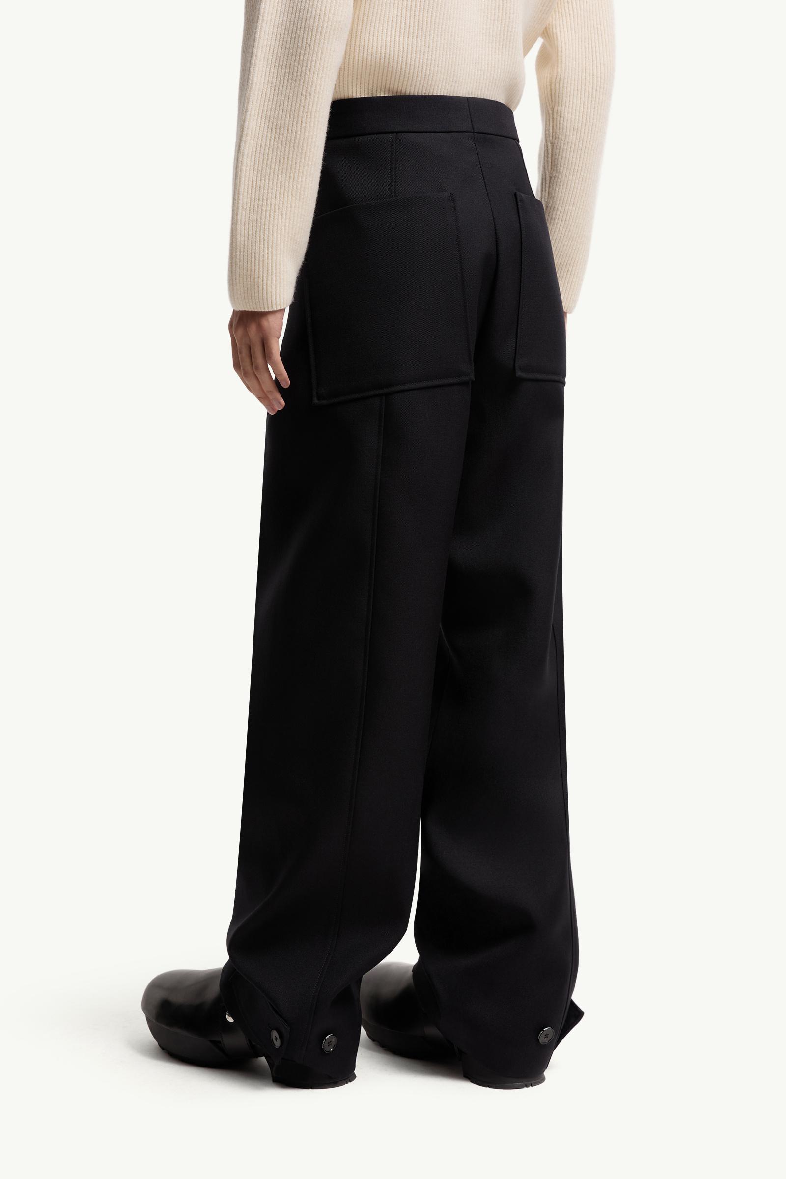 Moncler Moncler + Jil Sander Wool Gabardine Tailored Pants Navy Blue Navy Blue