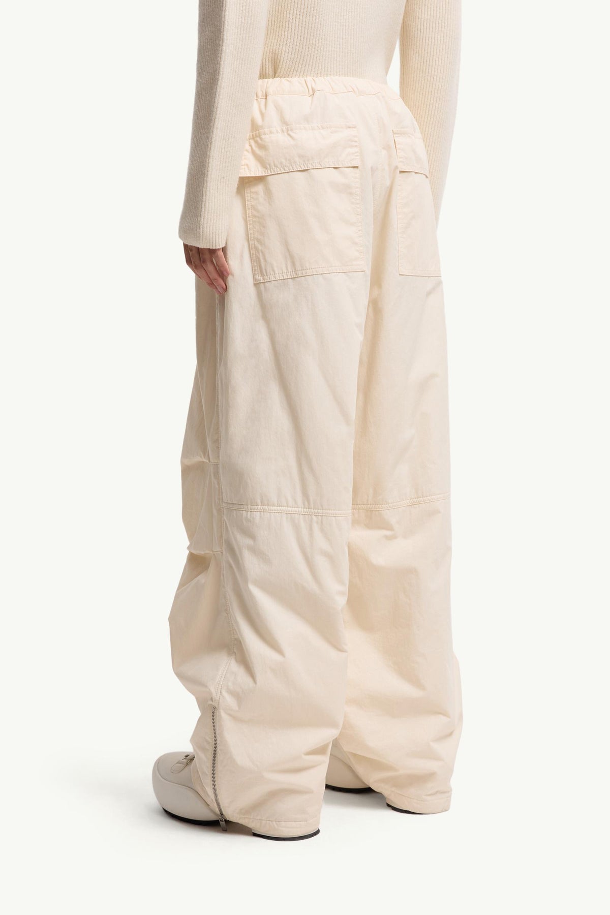 Moncler Moncler + Jil Sander Straight Leg Cotton Pants White Ivory White Ivory