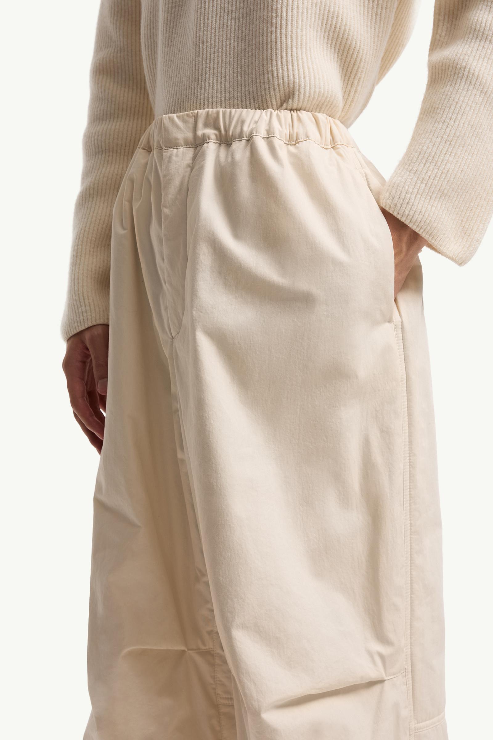 Moncler Moncler + Jil Sander Straight Leg Cotton Pants White Ivory White Ivory