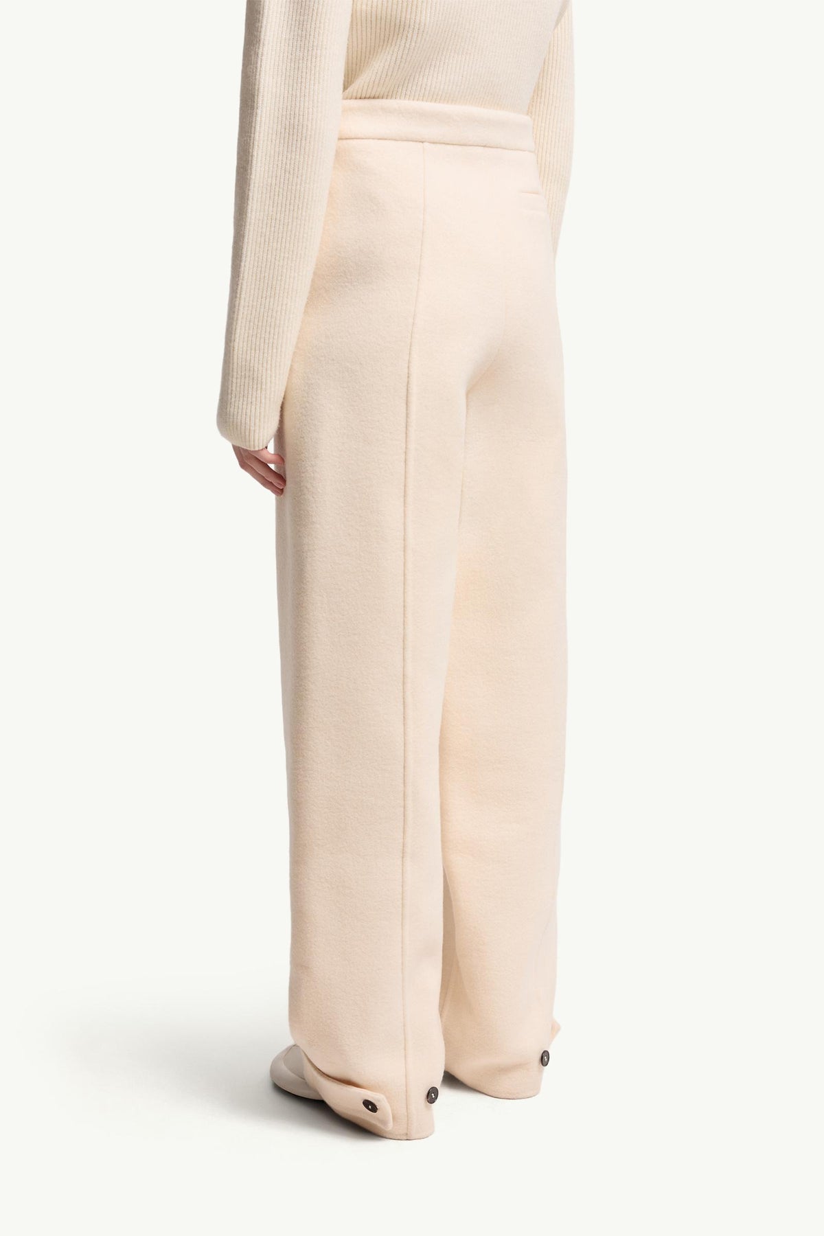 Moncler Moncler + Jil Sander Straight Leg Wool Pants White White