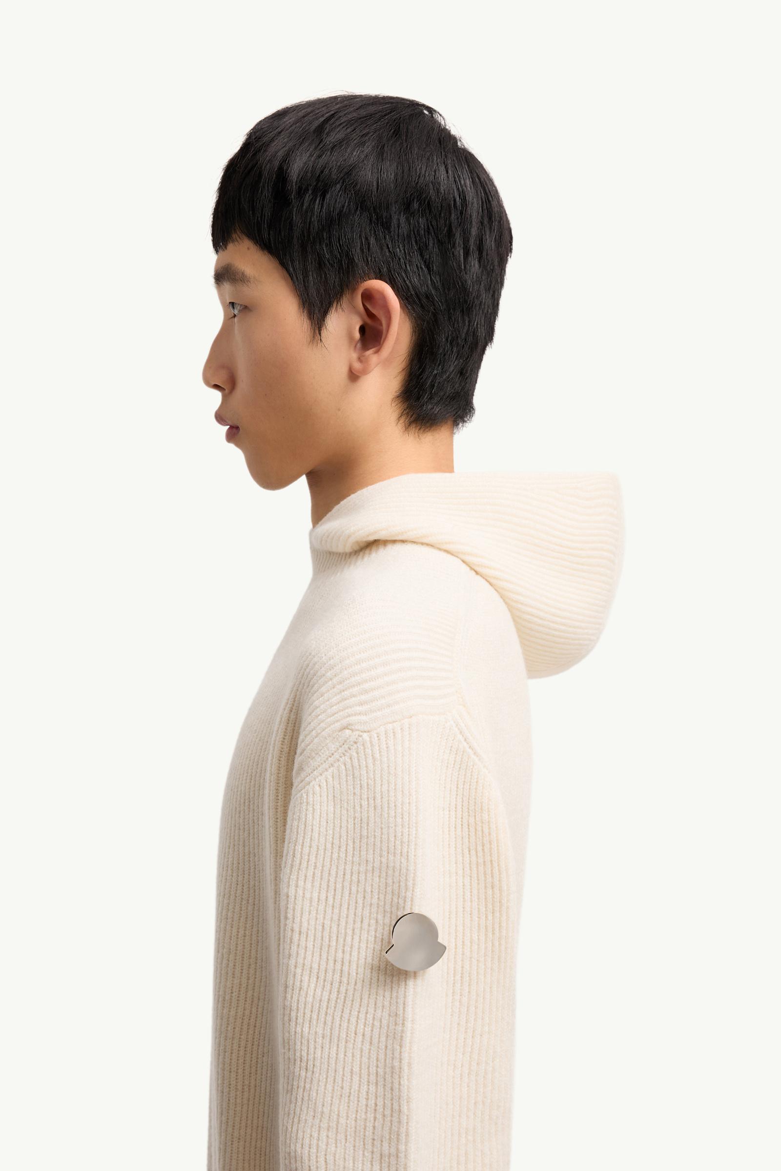 Moncler Moncler + Jil Sander Wool Hoodie White White