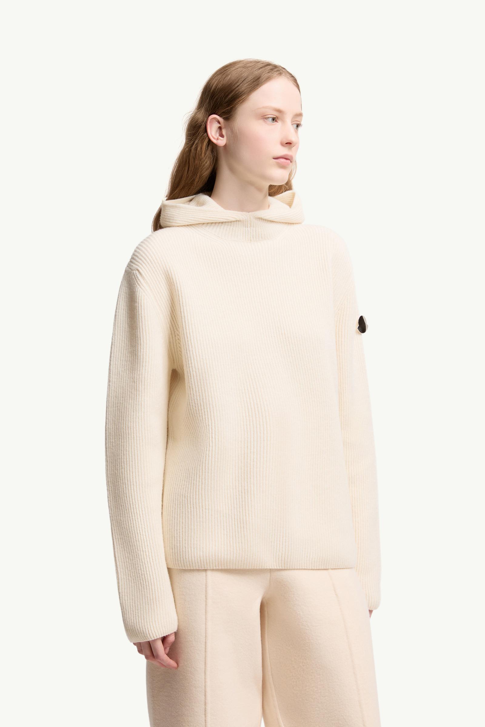 Moncler Moncler + Jil Sander Wool Hoodie White White