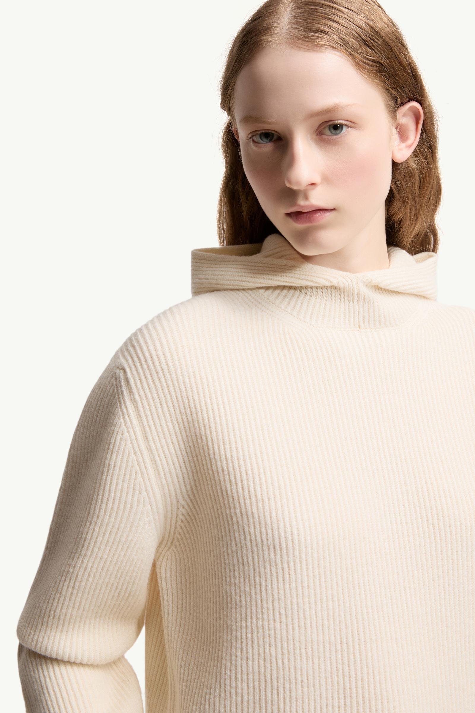 Moncler Moncler + Jil Sander Wool Hoodie White White