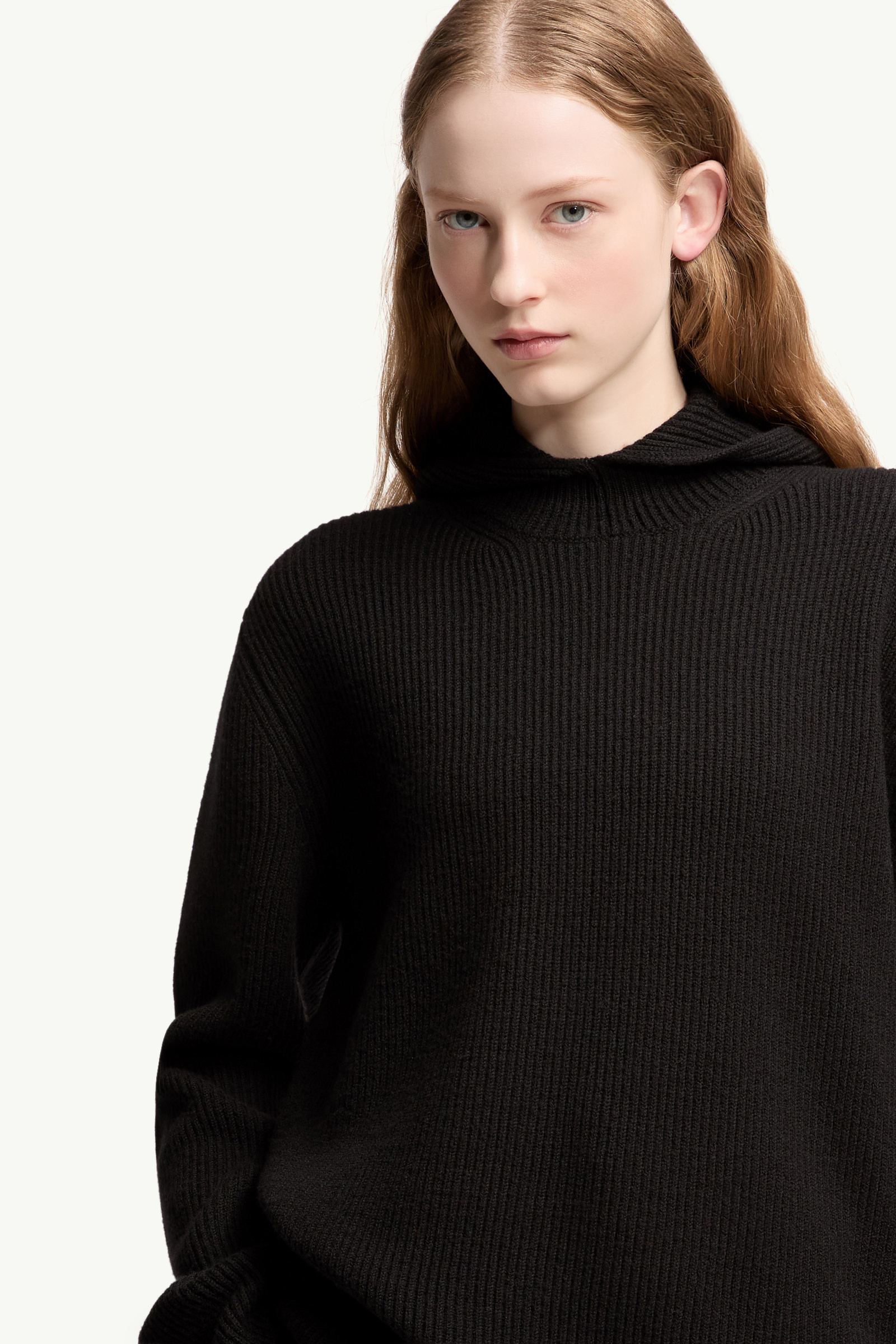 Moncler Moncler + Jil Sander Wool Hoodie Black Black