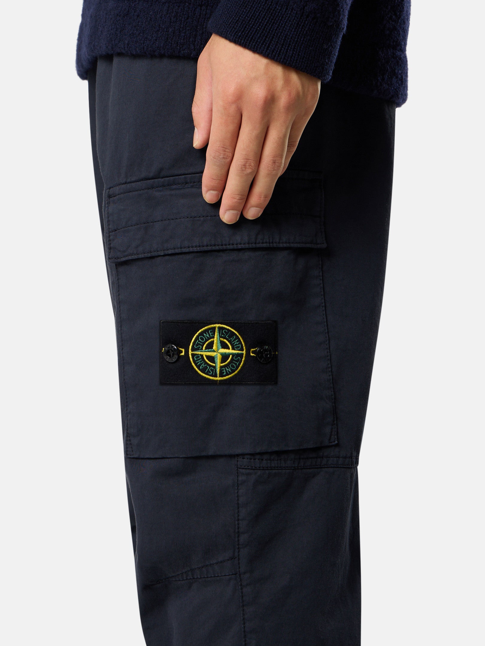 Stone Island Regular-Tapered-Fit Cargo Trousers with Elasticated Waistband 3100033
