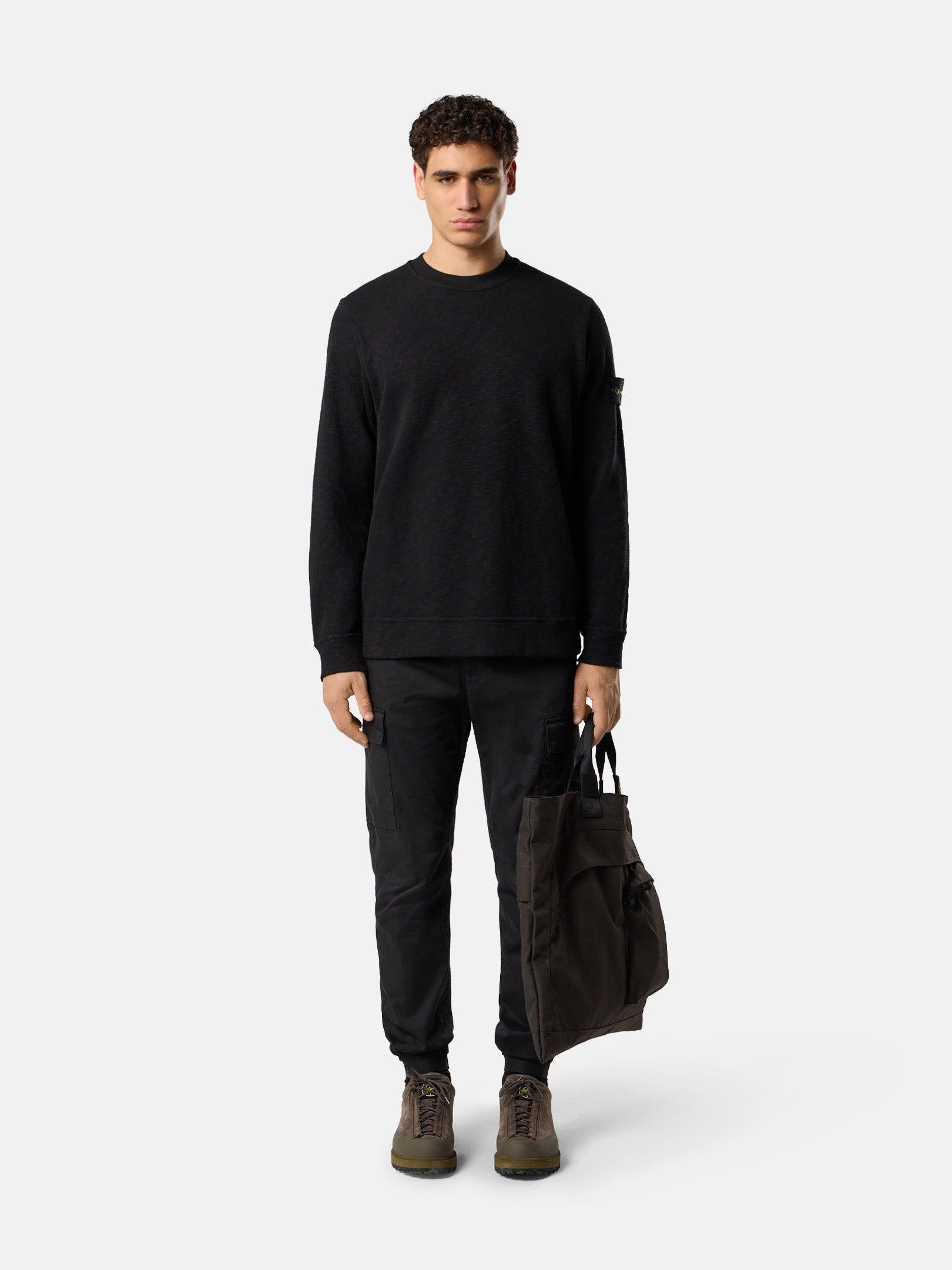 Stone Island Regular-Tapered-Fit Cargo Trousers with Elasticated Waistband 3100033