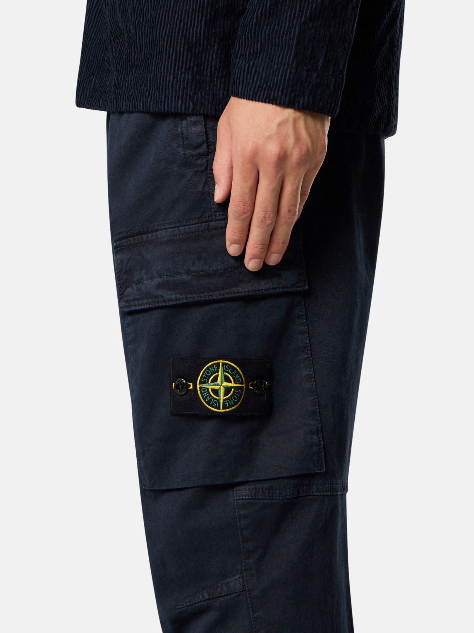Stone Island Regular-Tapered-Fit Cargo Trousers with Elasticated Waistband 3100033