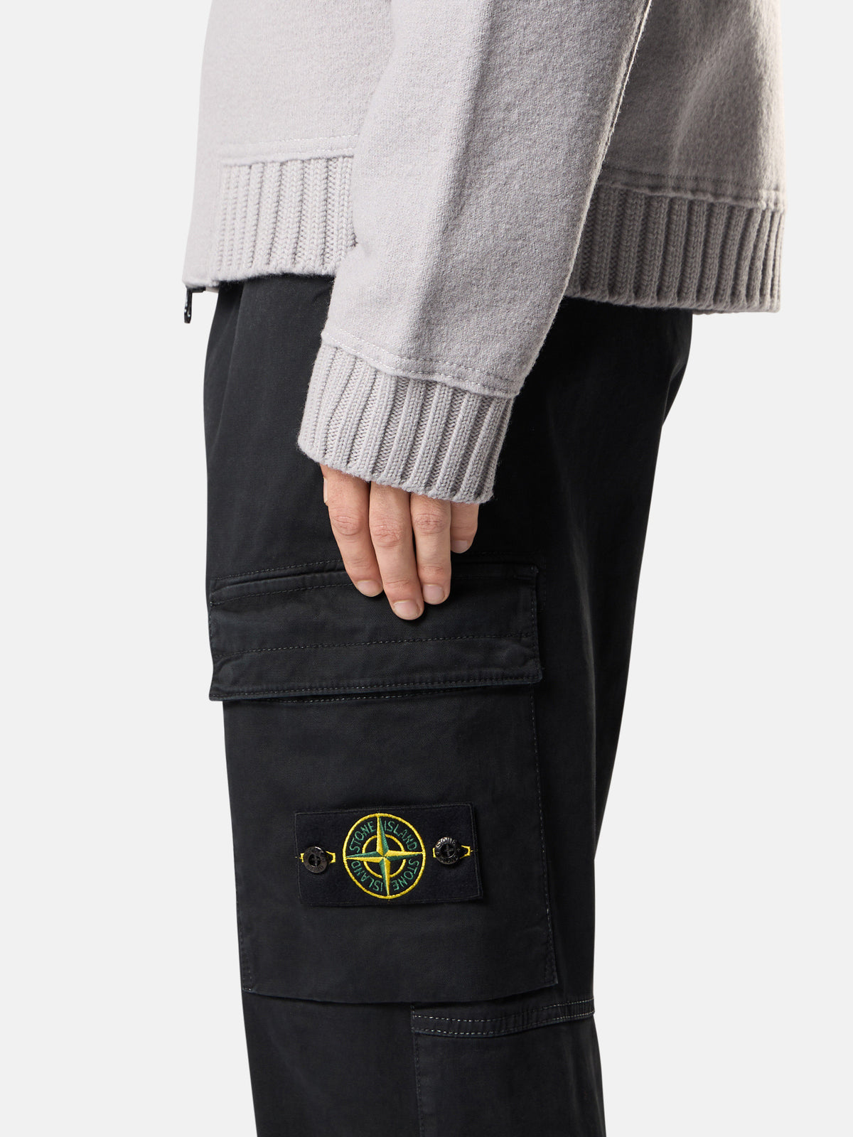 Stone Island Regular-Tapered-Fit Cargo Trousers with Elasticated Waistband 3100033