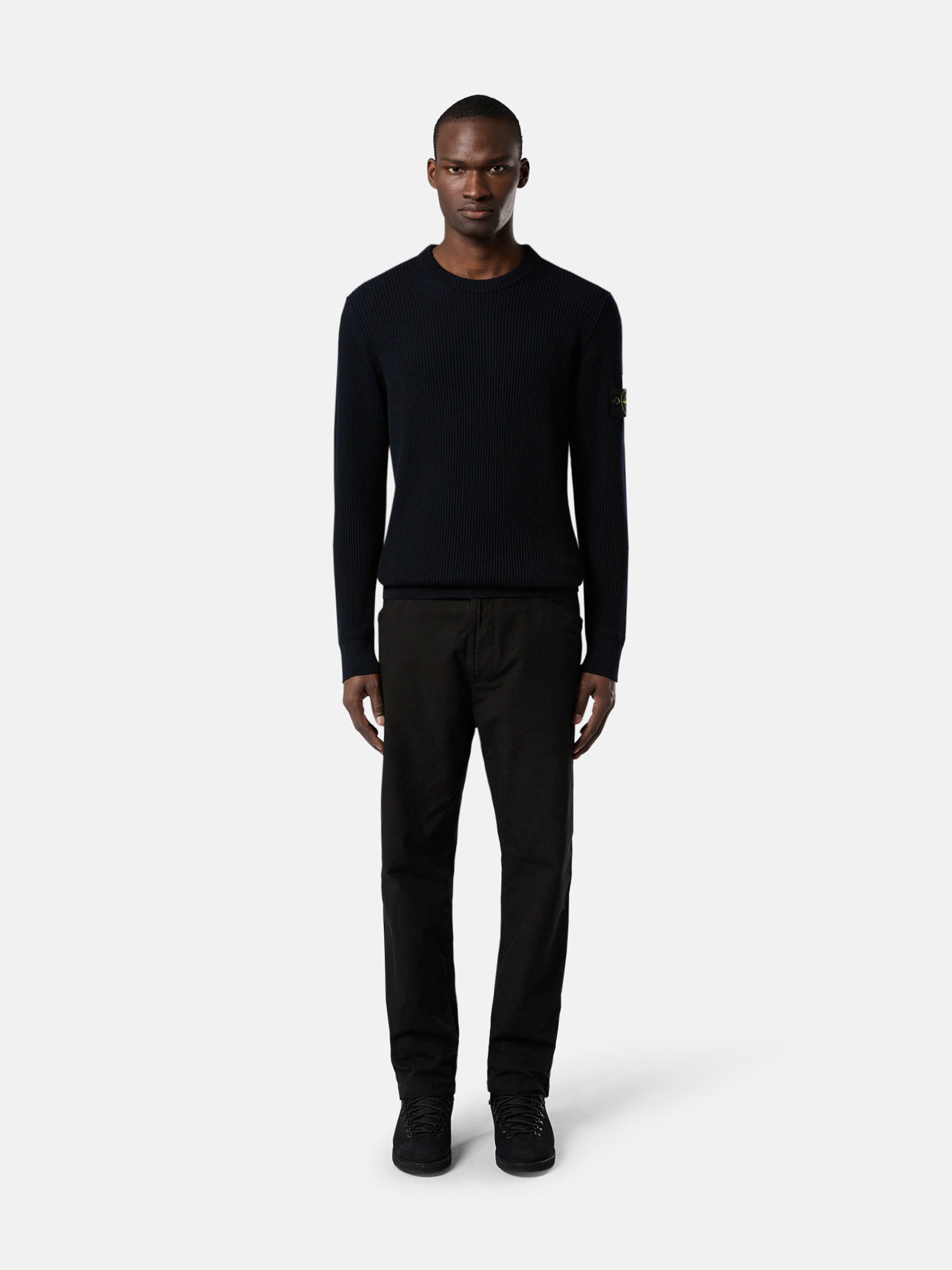Stone Island Crewneck Jumper with Ribbed Trims 5100053