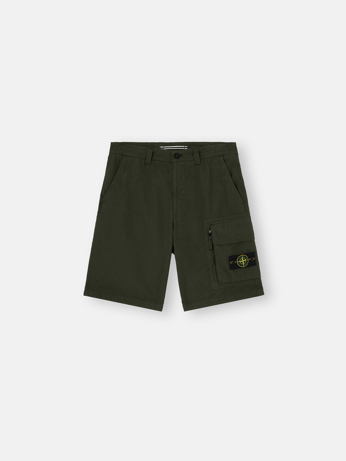 Stone Island Loose-Wide-Leg Bermuda Shorts with Snap Pockets L100003