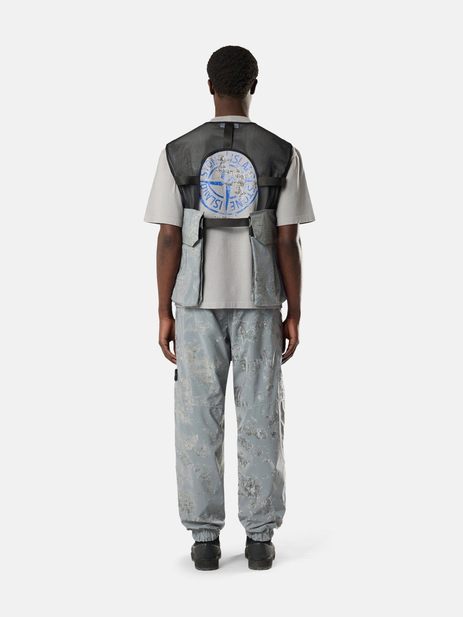 Stone Island Vest with Multiple Pockets and Utility Loops G100001