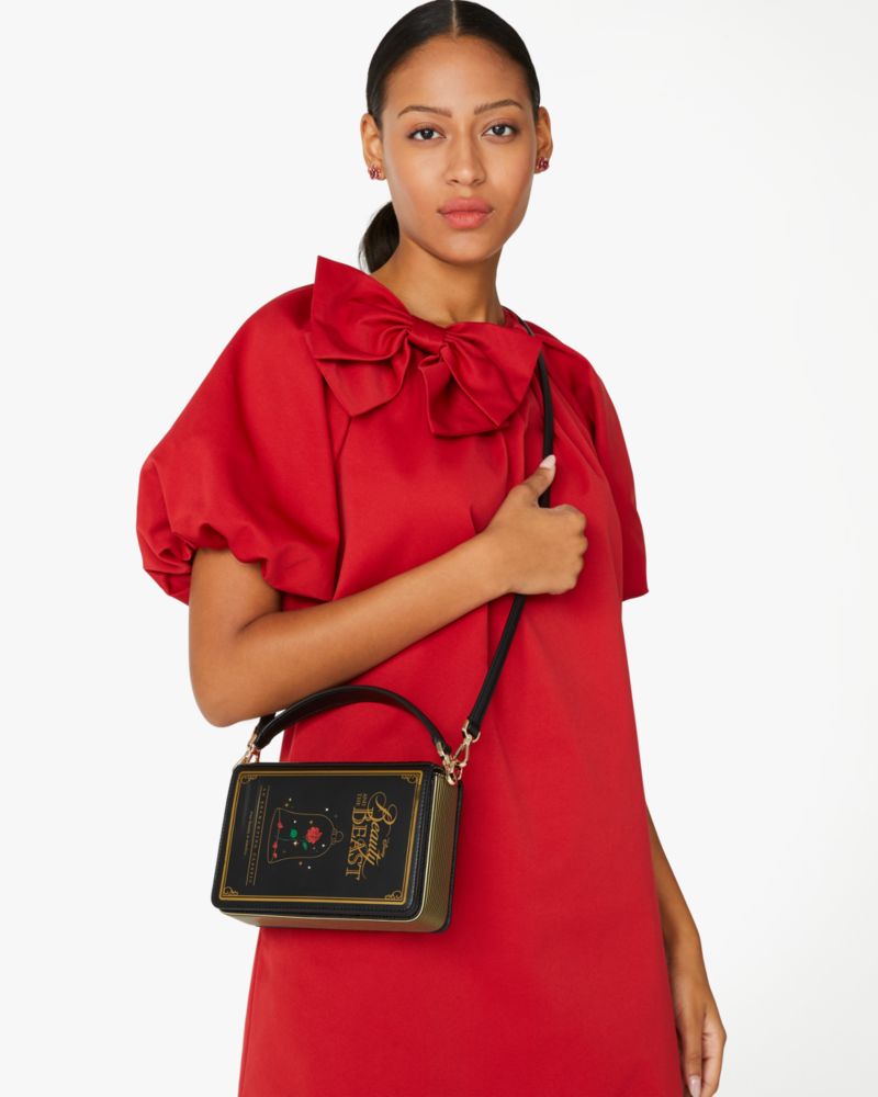 KateSpade Disney X Kate Spade New York Beauty And The Beast 3d Book Crossbody Black Multi