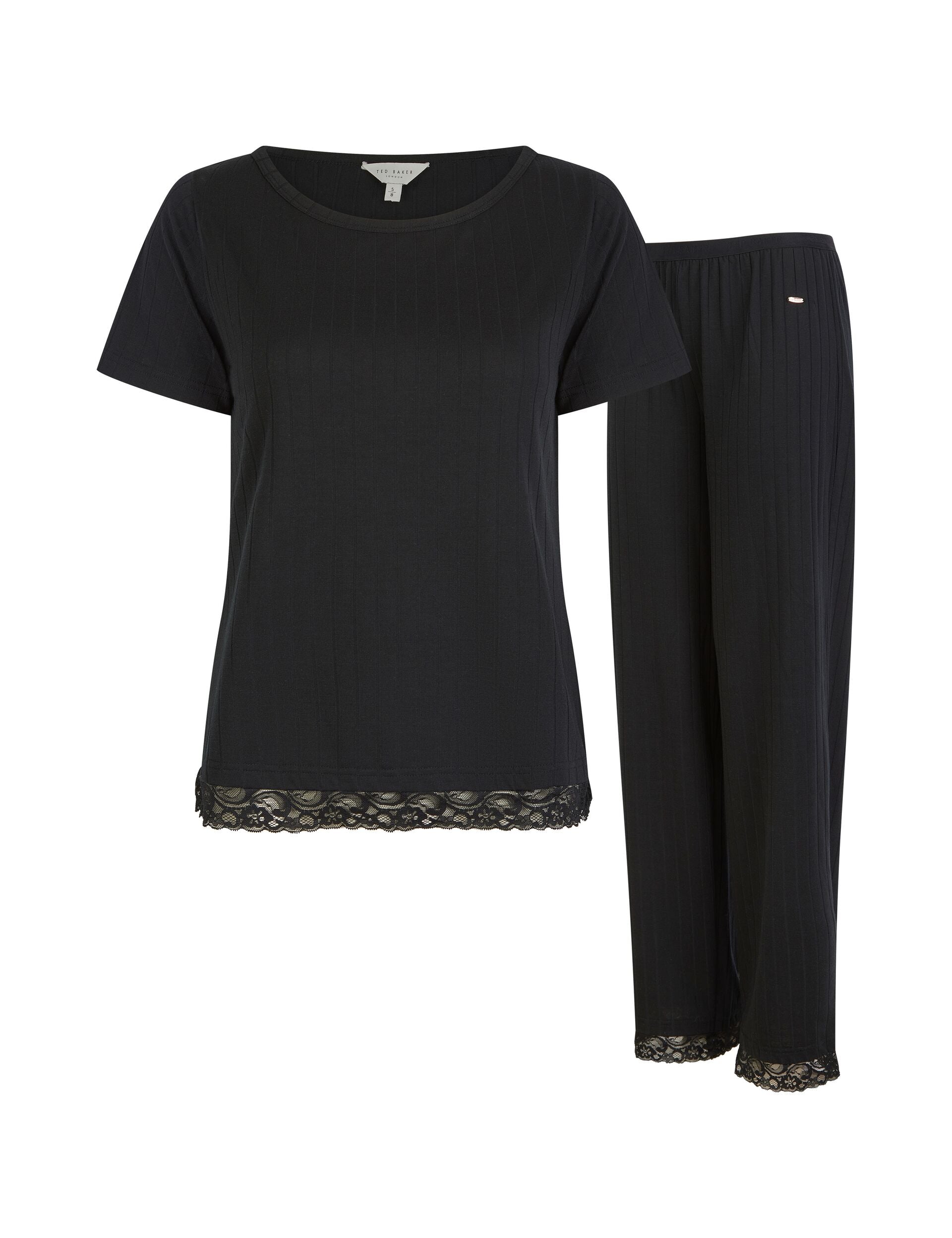Ted Baker Kelly Ribbed Jersey Wide Leg Pyjama Set Women's